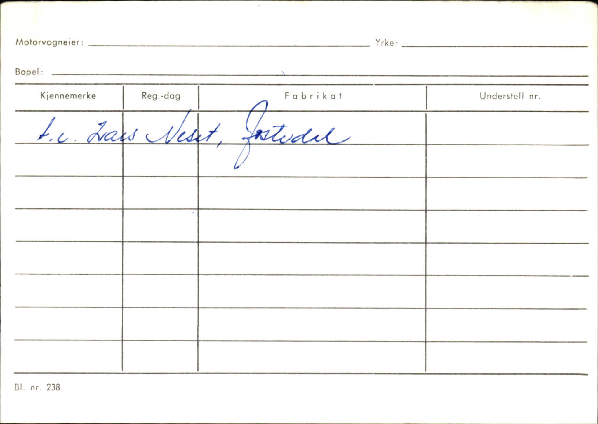 Statens vegvesen, Sogn og Fjordane vegkontor, SAB/A-5301/4/F/L0124: Eigarregister Sogndal A-U, 1945-1975, p. 1809