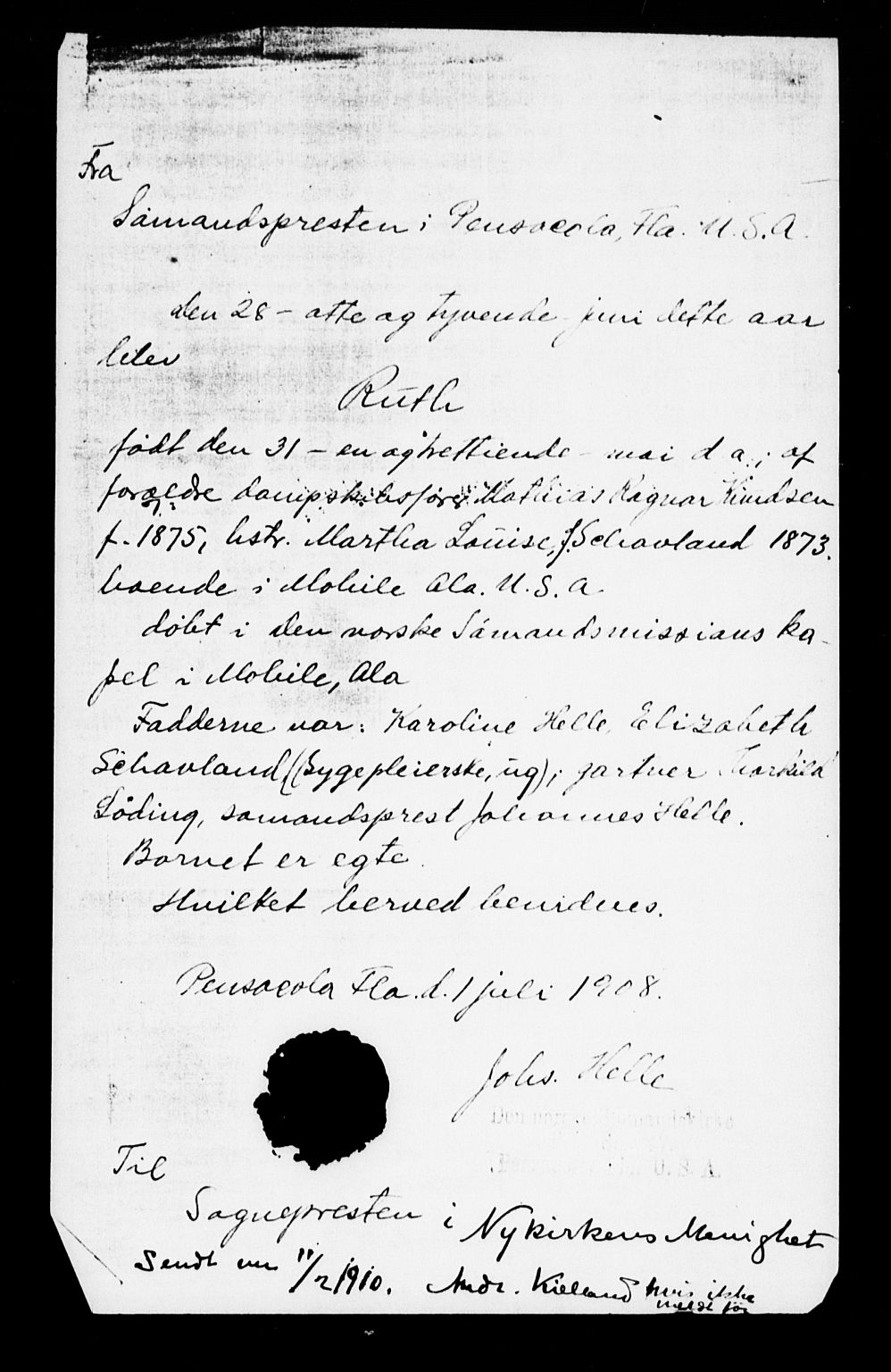 Nykirken Sokneprestembete, SAB/A-77101/H/Hab: Parish register (copy) no. D 2, 1896-1905, p. 95