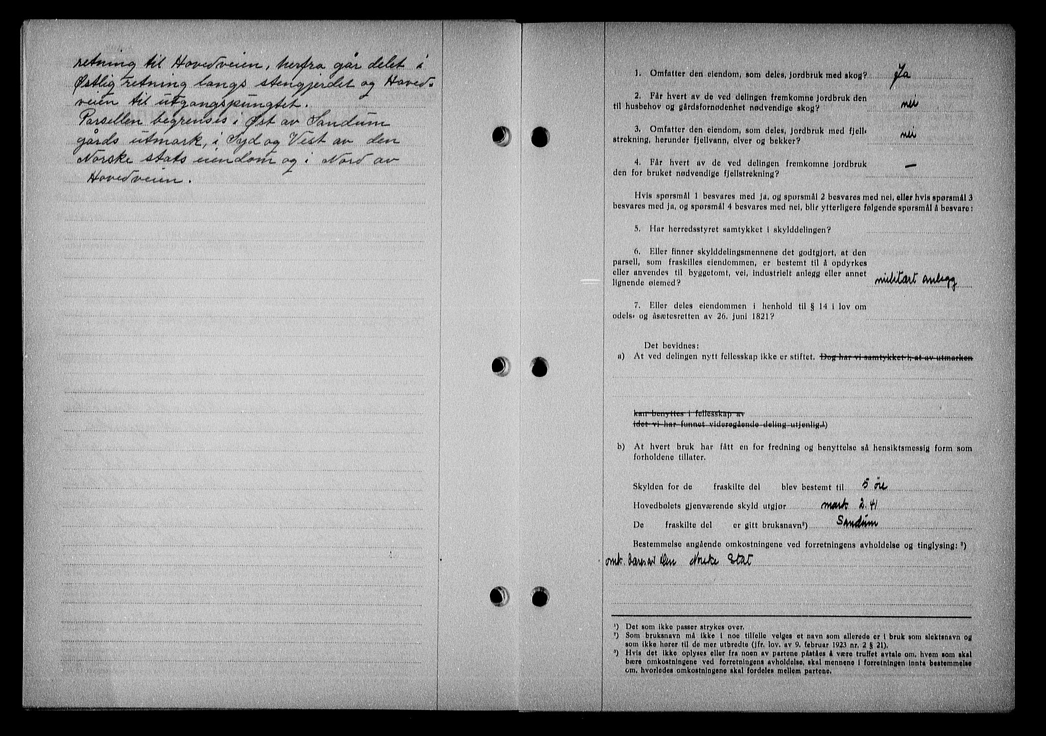 Nedenes sorenskriveri, AV/SAK-1221-0006/G/Gb/Gba/L0050: Mortgage book no. A-IV, 1942-1943, Diary no: : 1305/1942