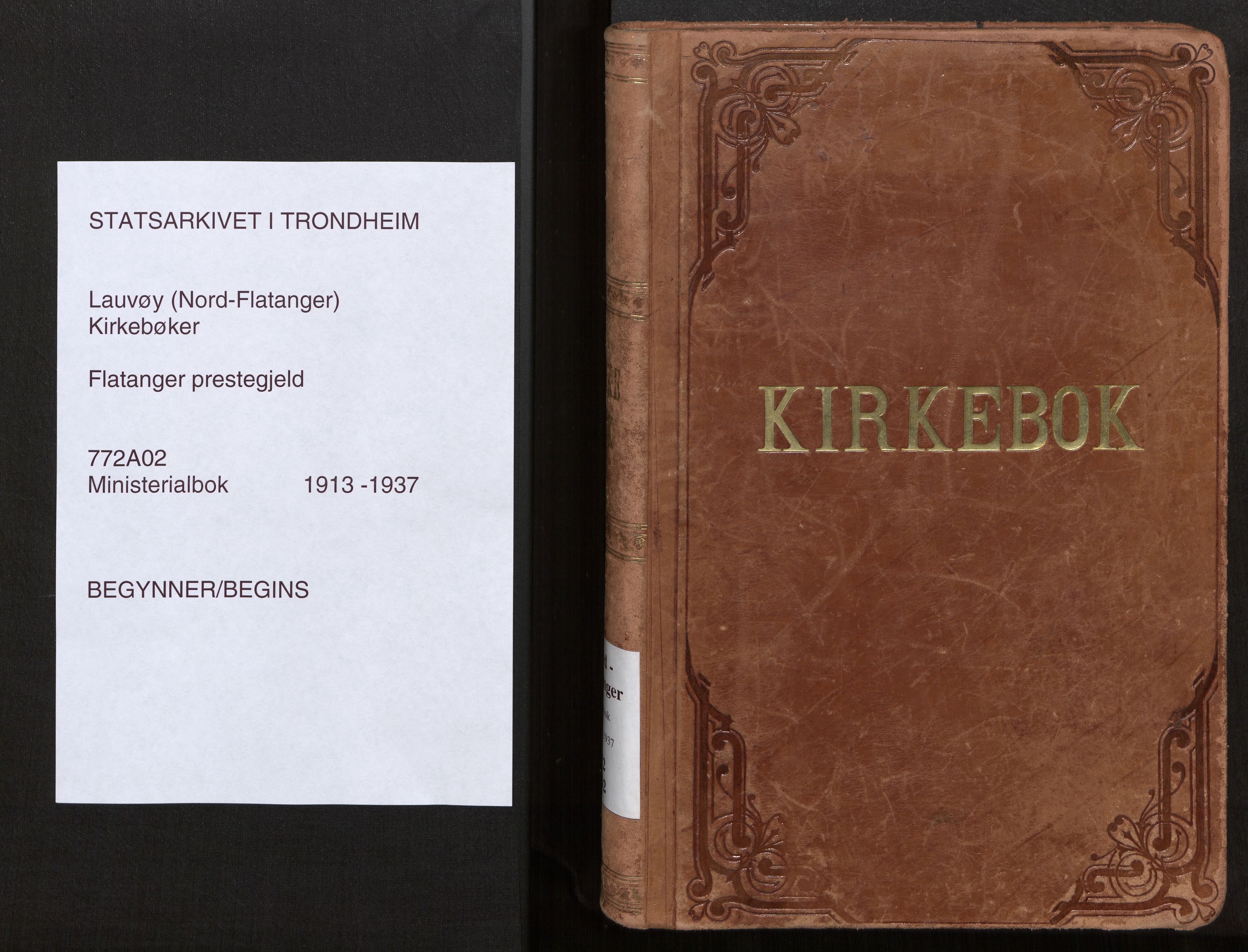 Ministerialprotokoller, klokkerbøker og fødselsregistre - Nord-Trøndelag, SAT/A-1458/772/L0604: Parish register (official) no. 772A02, 1913-1937