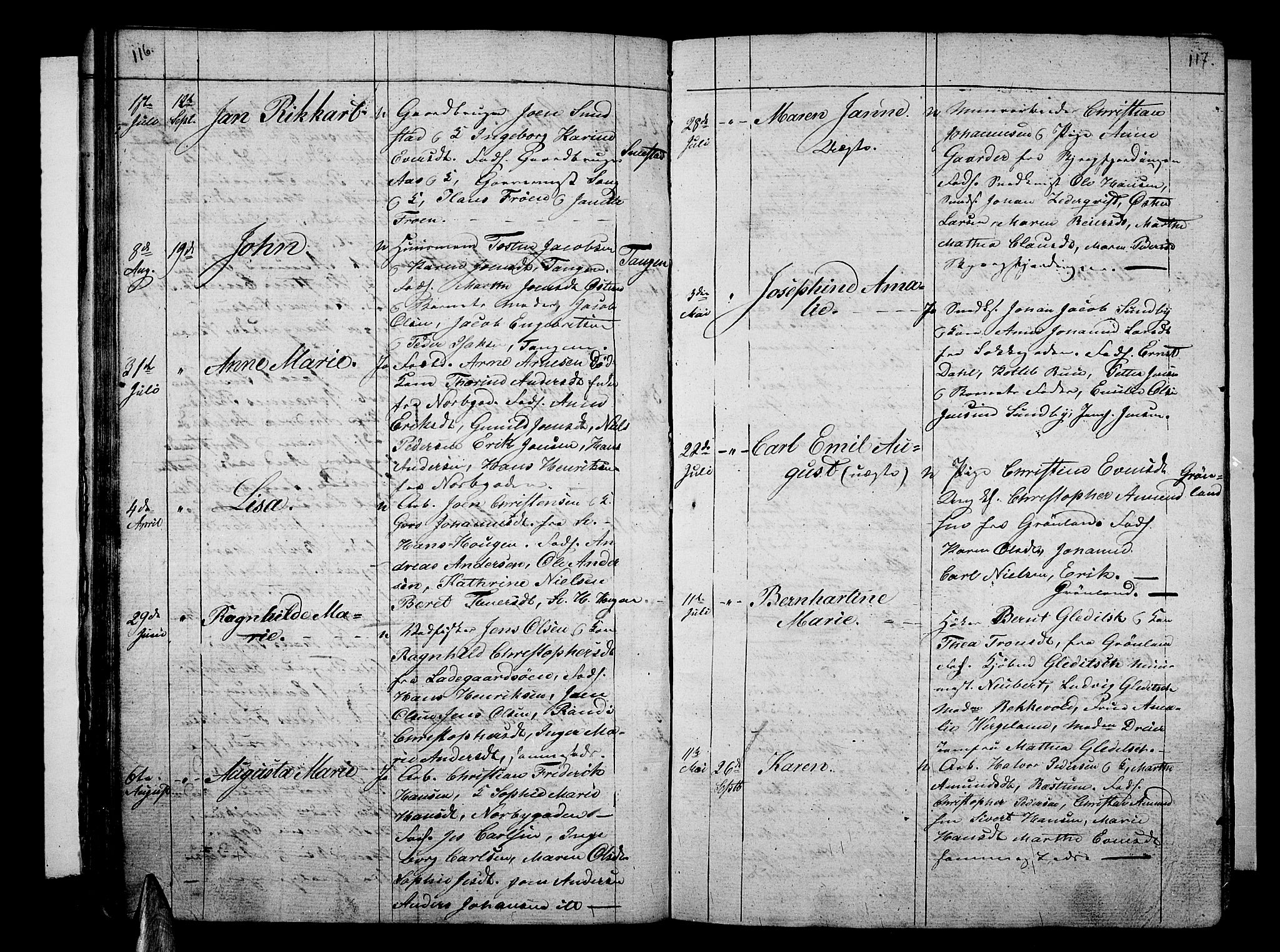 Aker prestekontor kirkebøker, AV/SAO-A-10861/G/L0007: Parish register (copy) no. 7, 1838-1846, p. 116-117