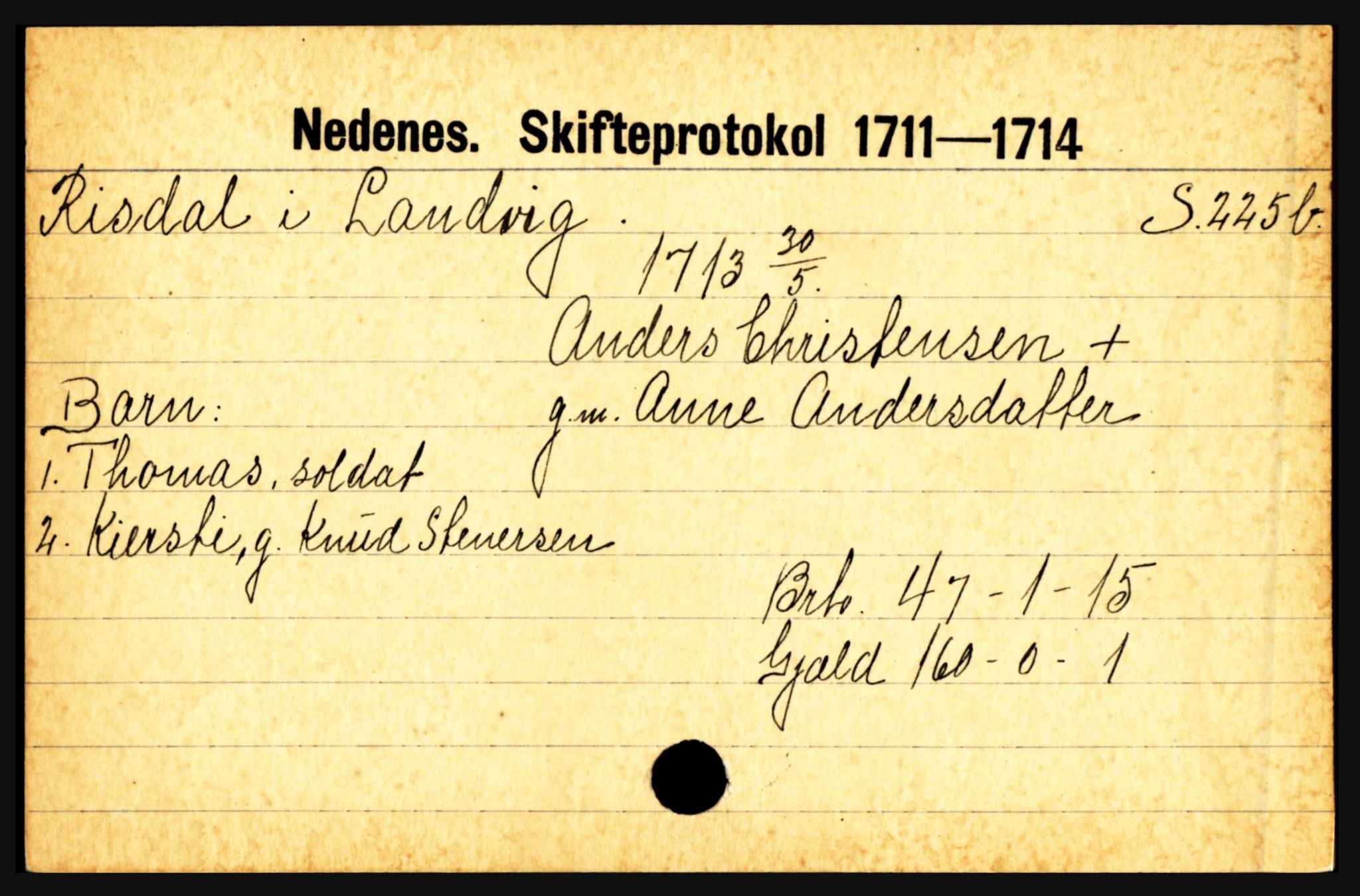 Nedenes sorenskriveri før 1824, AV/SAK-1221-0007/H, p. 23681