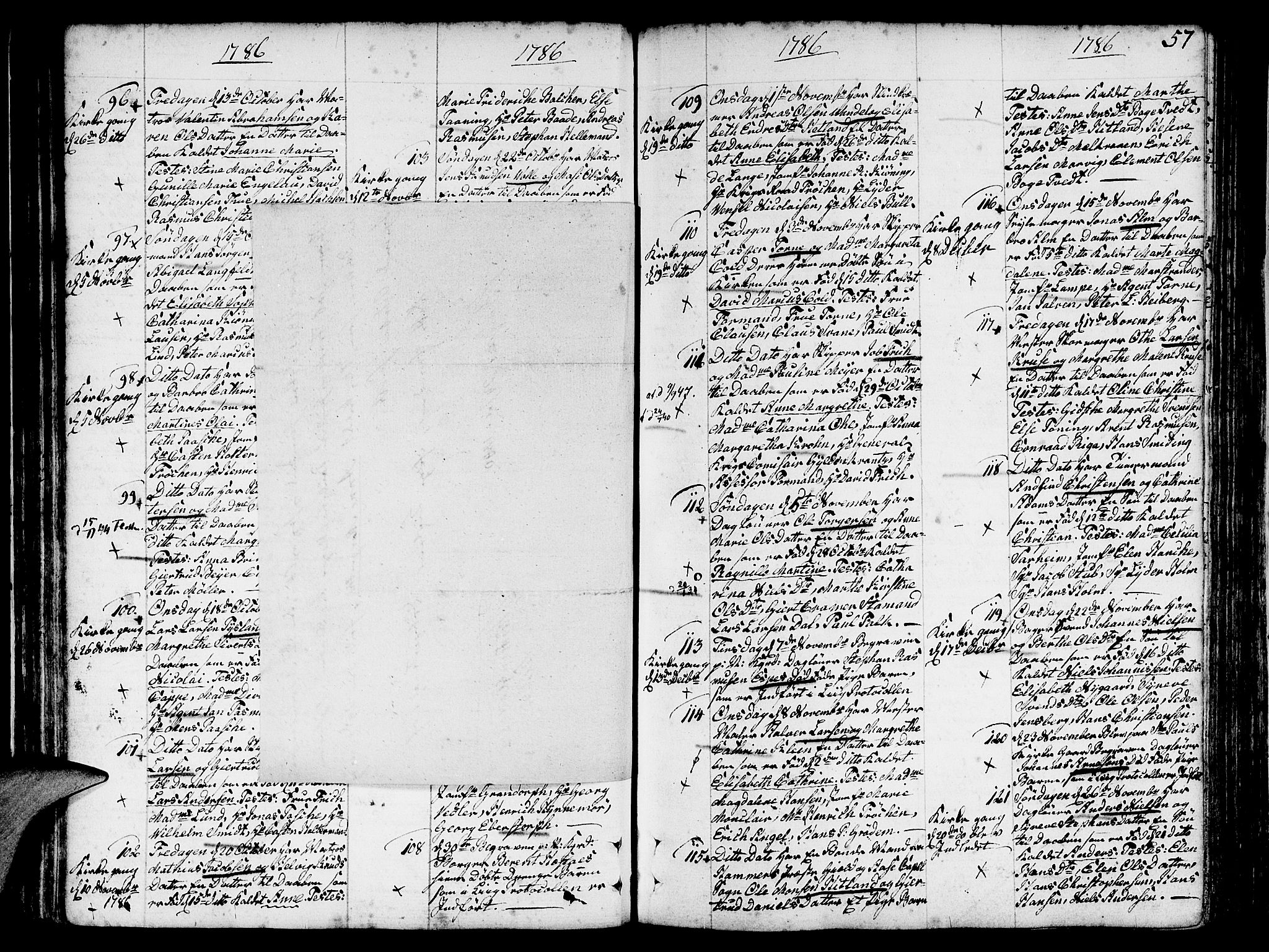 Nykirken Sokneprestembete, AV/SAB-A-77101/H/Haa/L0005: Parish register (official) no. A 5, 1775-1808, p. 57