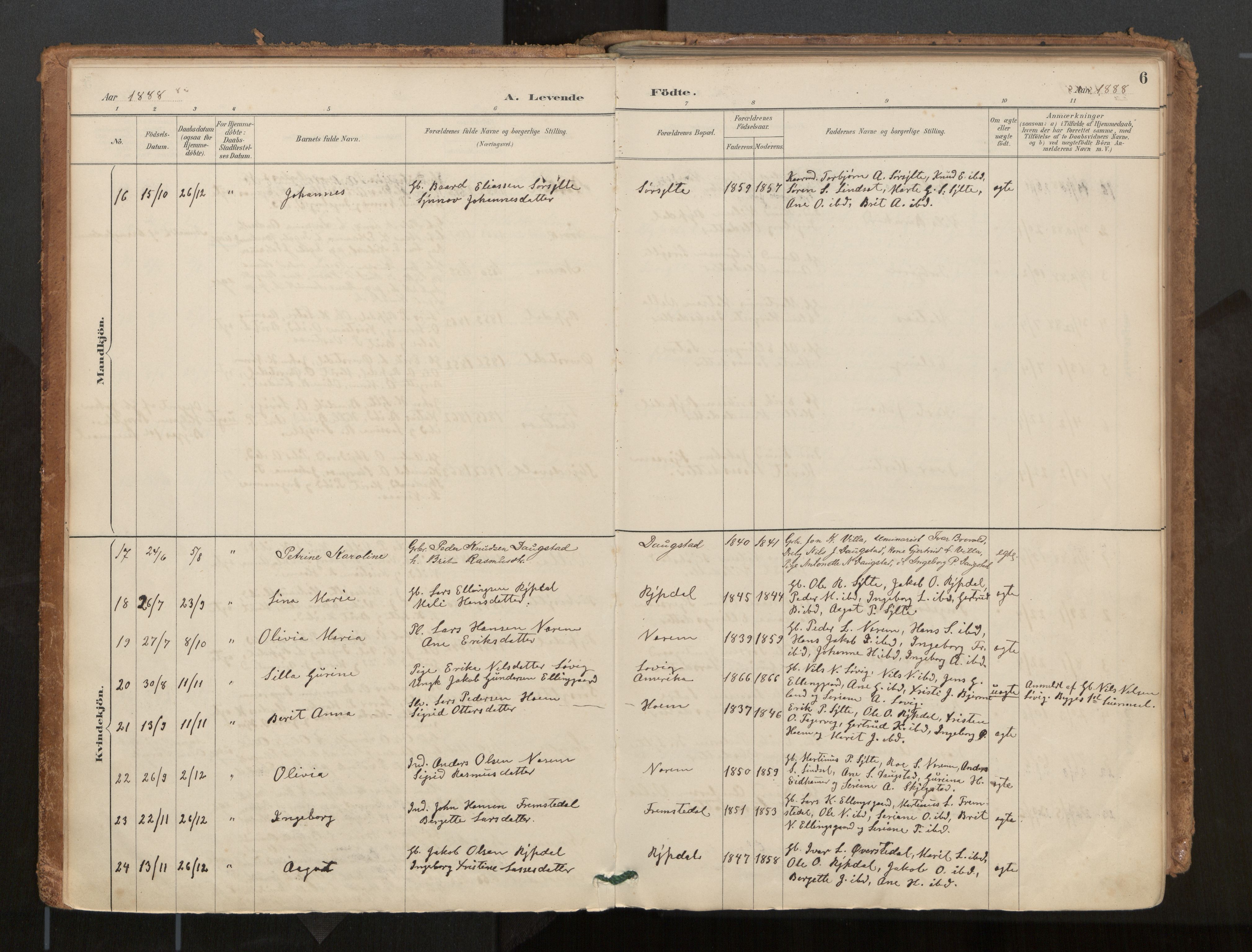 Ministerialprotokoller, klokkerbøker og fødselsregistre - Møre og Romsdal, AV/SAT-A-1454/541/L0545a: Parish register (official) no. 541A03, 1887-1912, p. 6