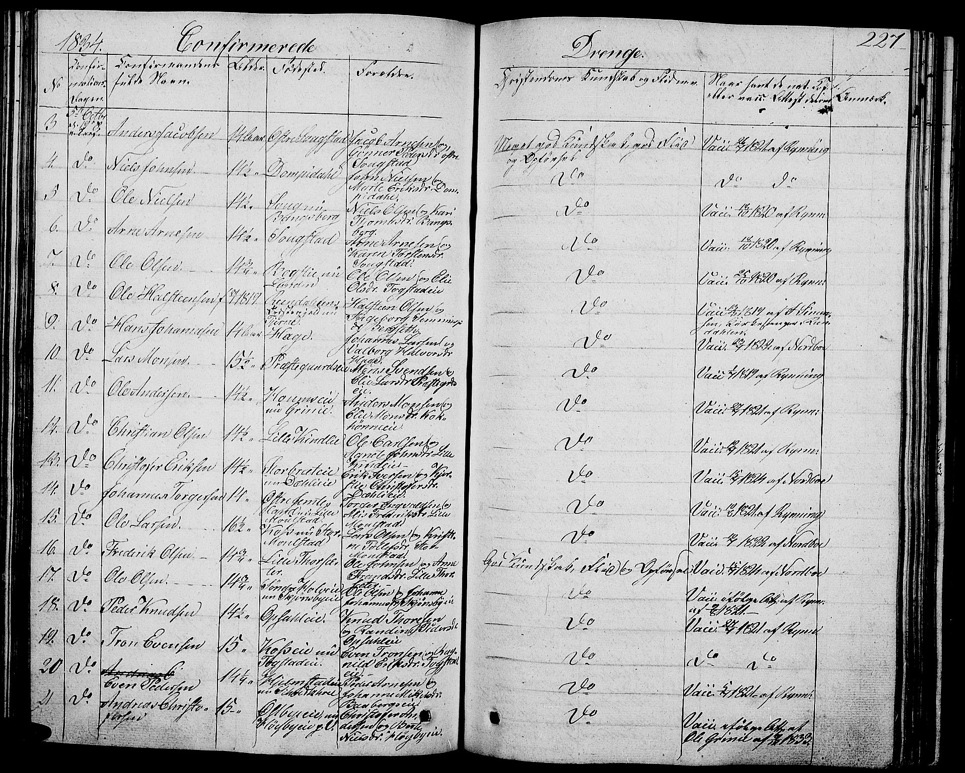 Ringsaker prestekontor, AV/SAH-PREST-014/L/La/L0004: Parish register (copy) no. 4, 1827-1838, p. 227