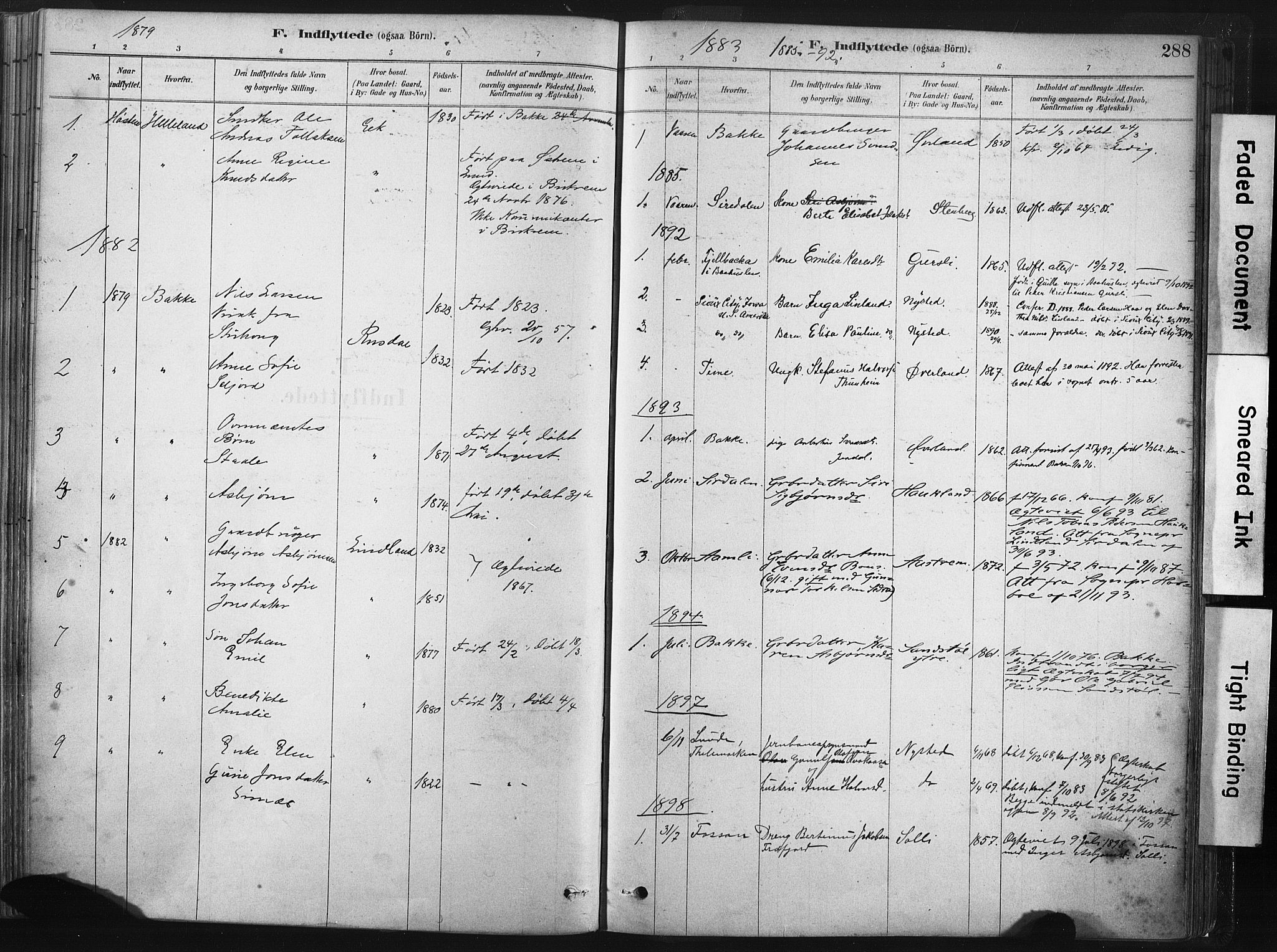 Lund sokneprestkontor, AV/SAST-A-101809/S06/L0011: Parish register (official) no. A 10, 1877-1904, p. 288