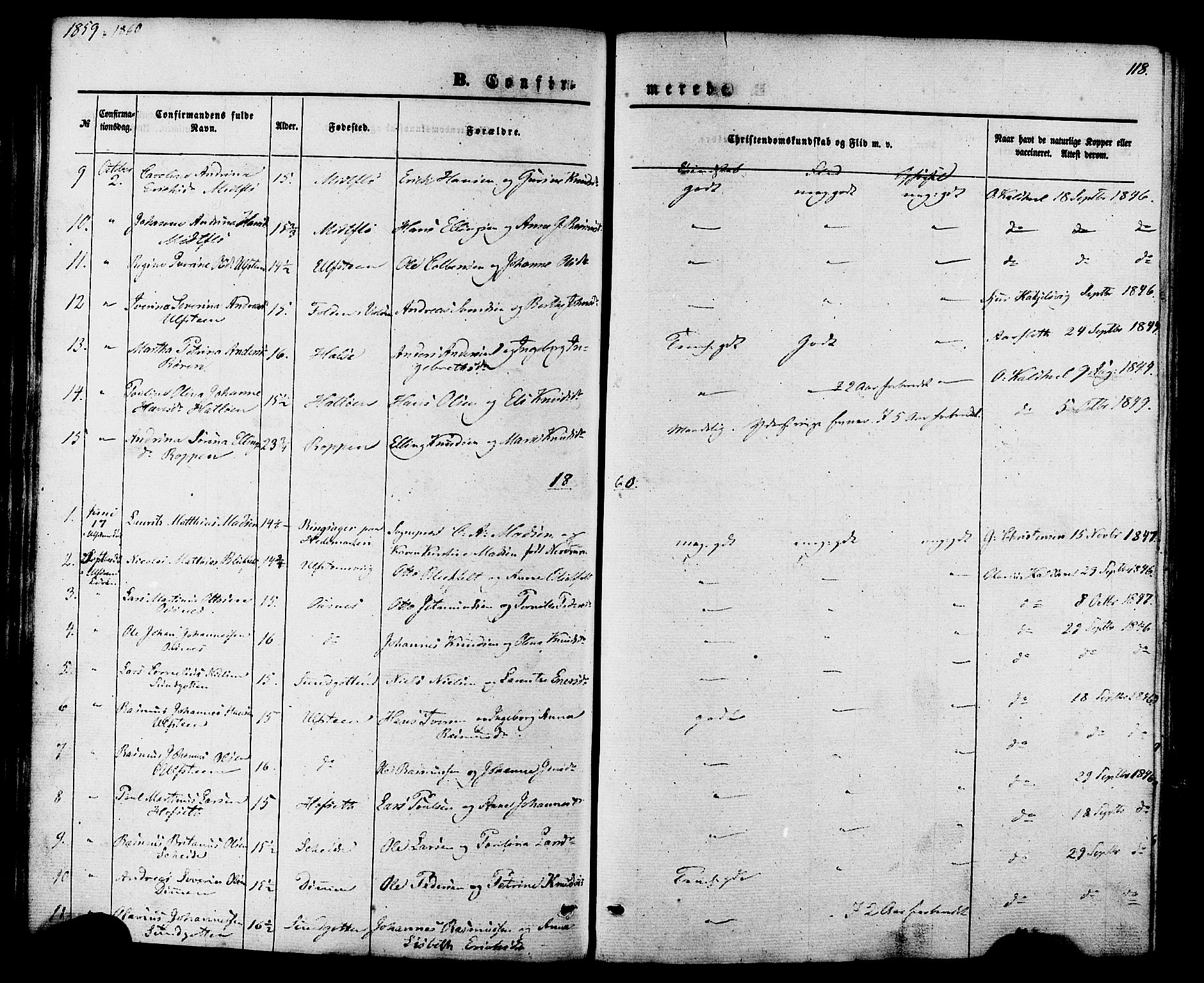 Ministerialprotokoller, klokkerbøker og fødselsregistre - Møre og Romsdal, AV/SAT-A-1454/509/L0105: Parish register (official) no. 509A03, 1848-1882, p. 118