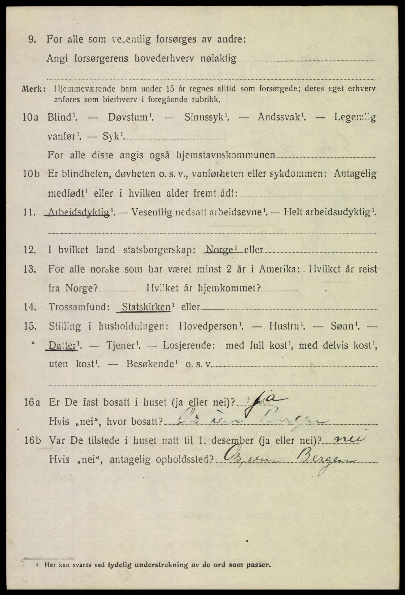 SAH, 1920 census for Øystre Slidre, 1920, p. 4398