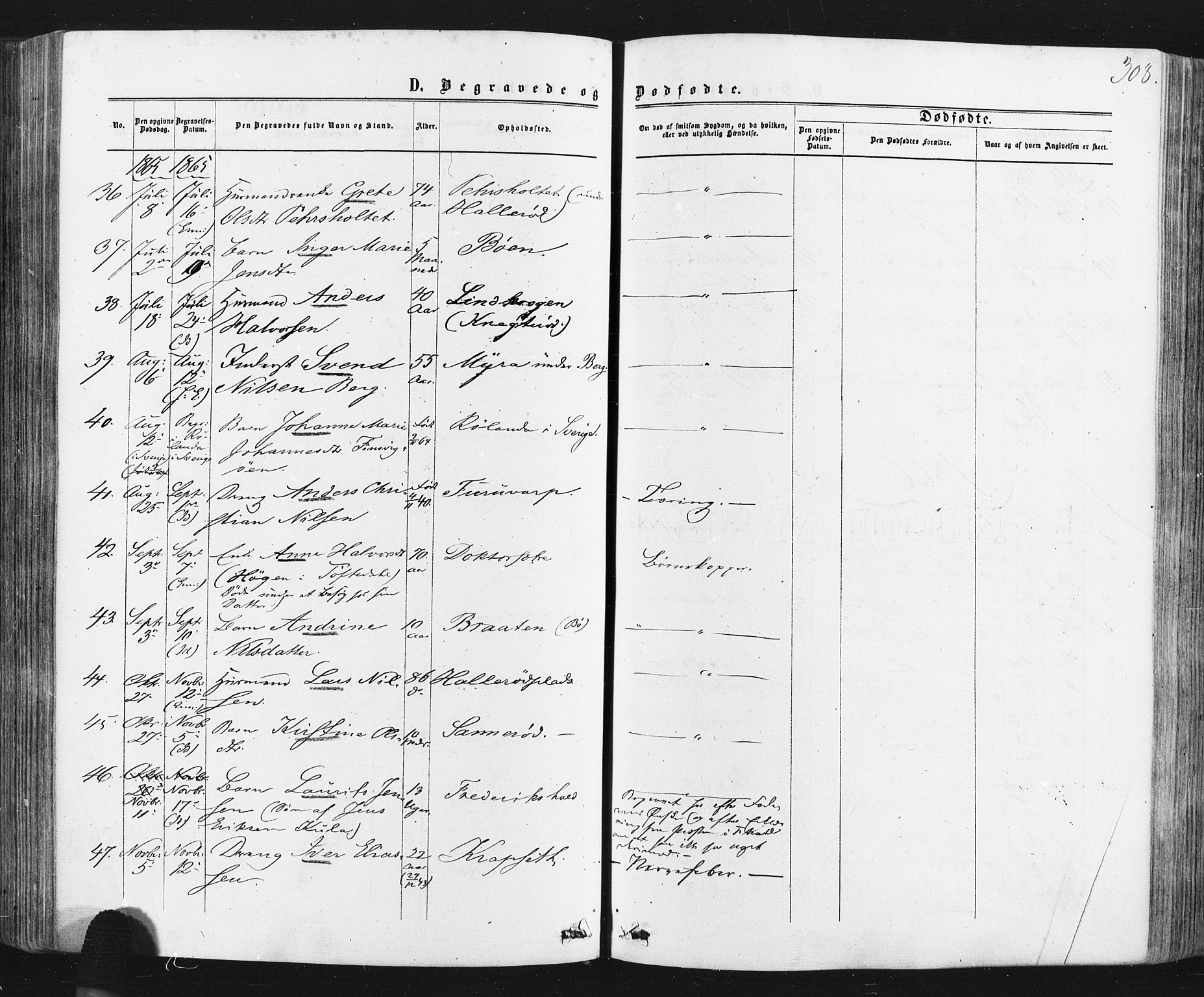 Idd prestekontor Kirkebøker, AV/SAO-A-10911/F/Fc/L0005: Parish register (official) no. III 5, 1861-1877, p. 308