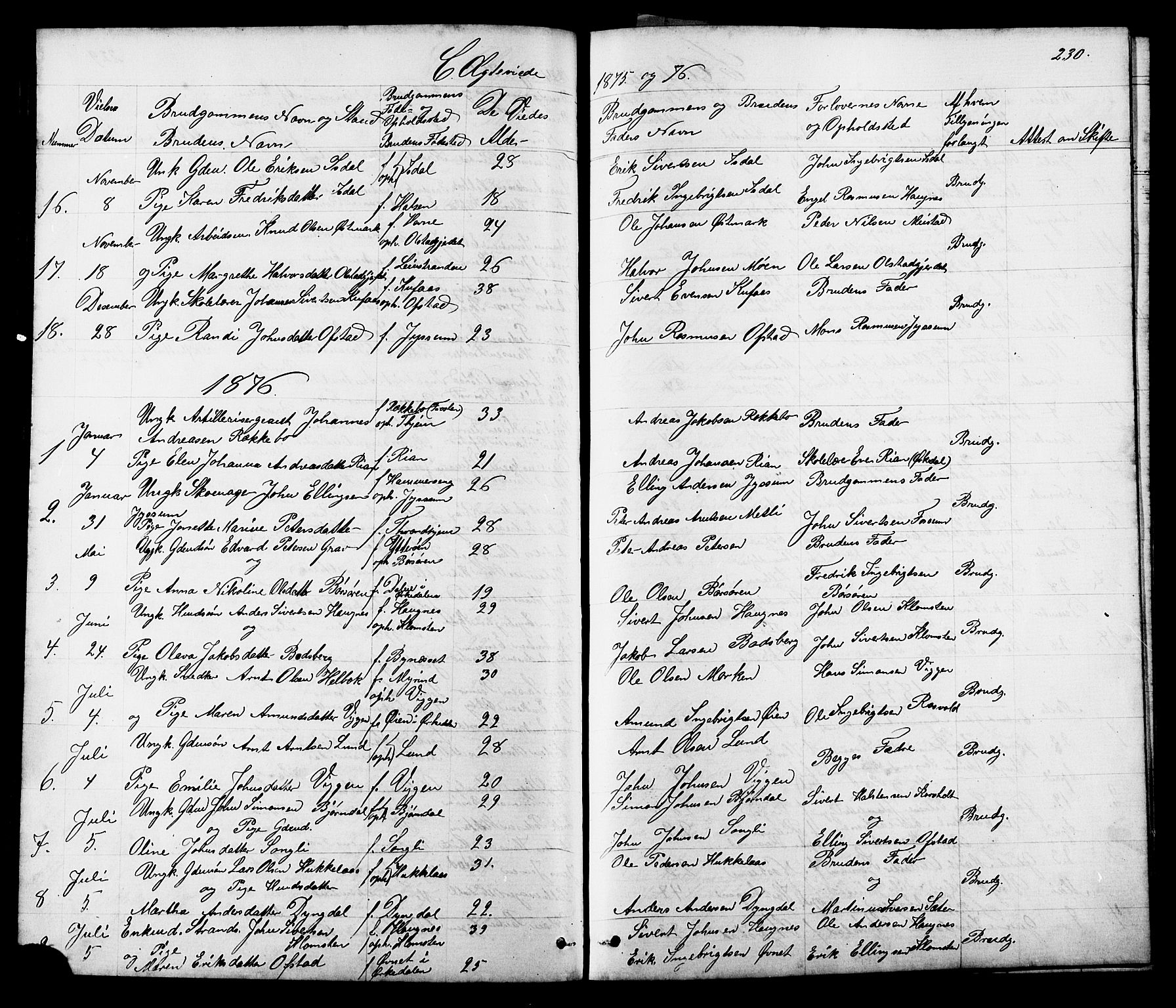 Ministerialprotokoller, klokkerbøker og fødselsregistre - Sør-Trøndelag, SAT/A-1456/665/L0777: Parish register (copy) no. 665C02, 1867-1915, p. 230