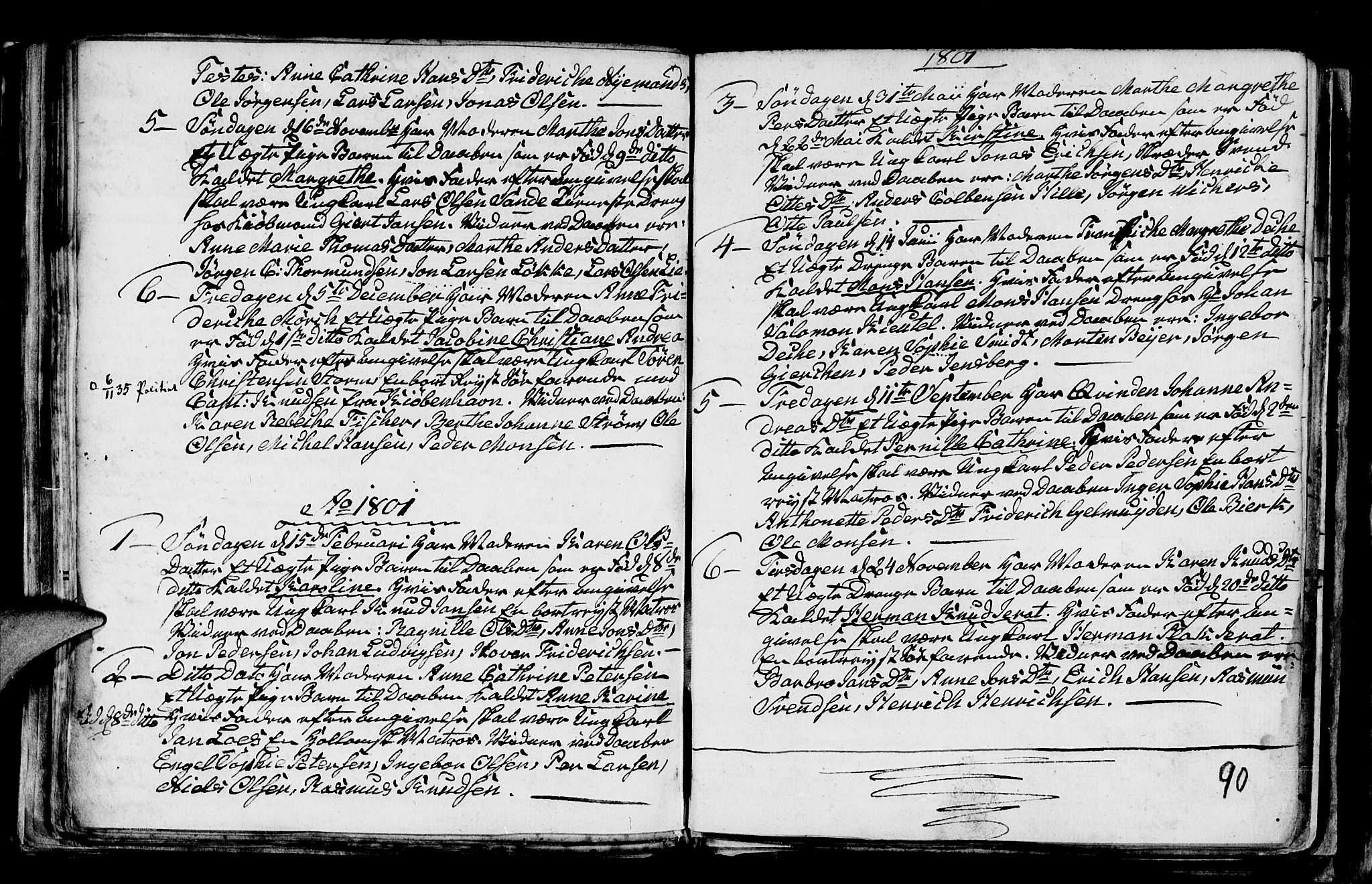 Nykirken Sokneprestembete, SAB/A-77101/H/Haa/L0001: Parish register (official) no. A 1, 1668-1820, p. 90