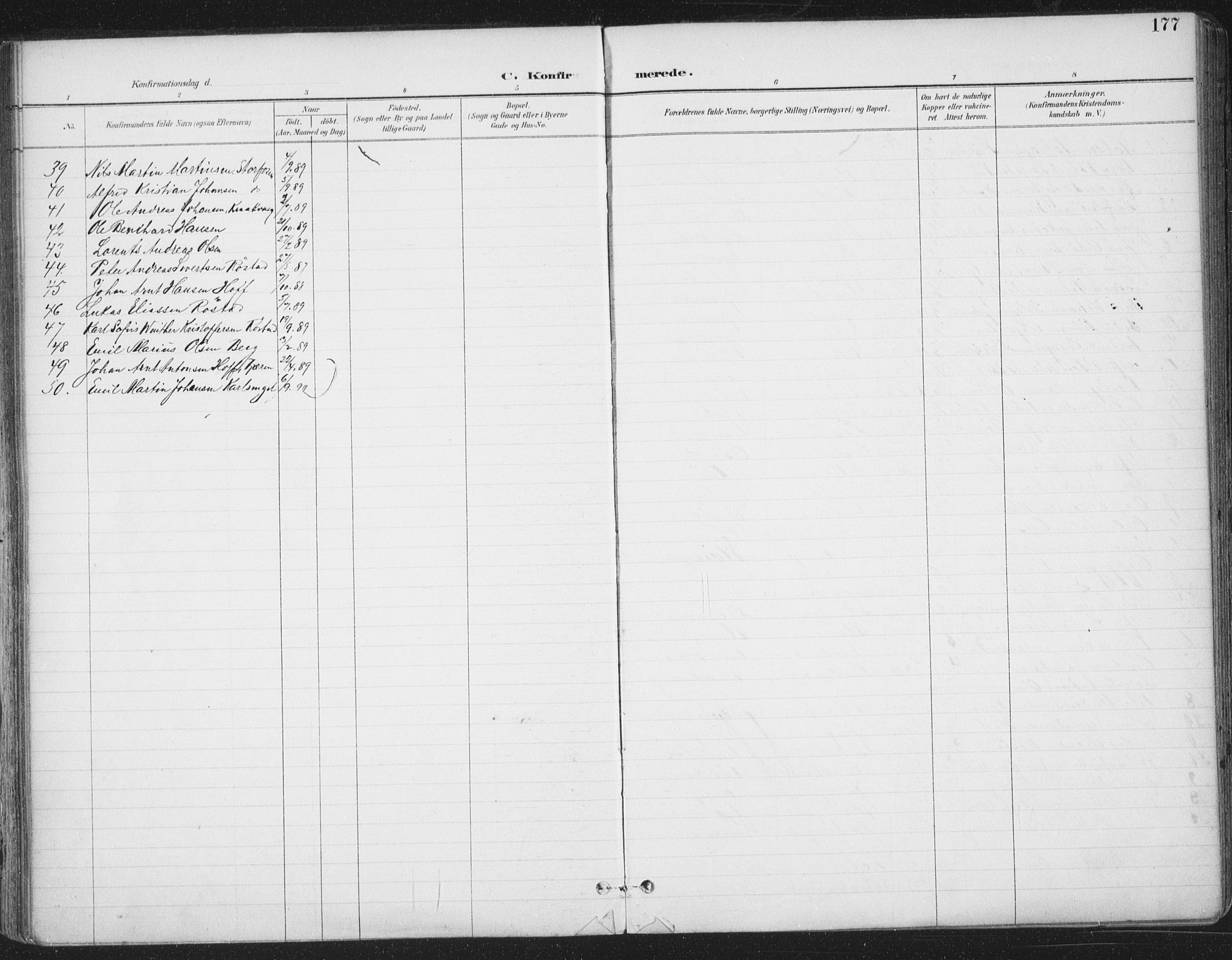 Ministerialprotokoller, klokkerbøker og fødselsregistre - Sør-Trøndelag, SAT/A-1456/659/L0743: Parish register (official) no. 659A13, 1893-1910, p. 177