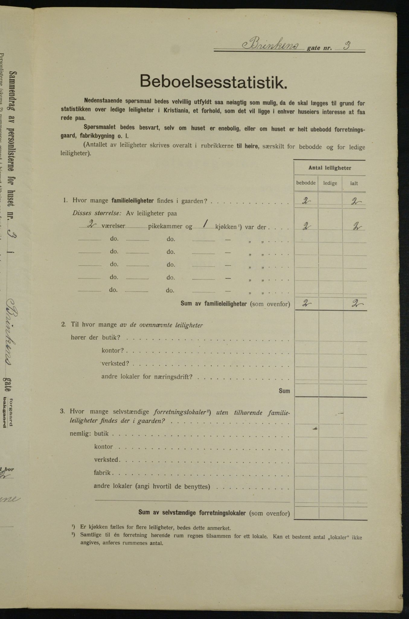 OBA, Municipal Census 1913 for Kristiania, 1913, p. 8682