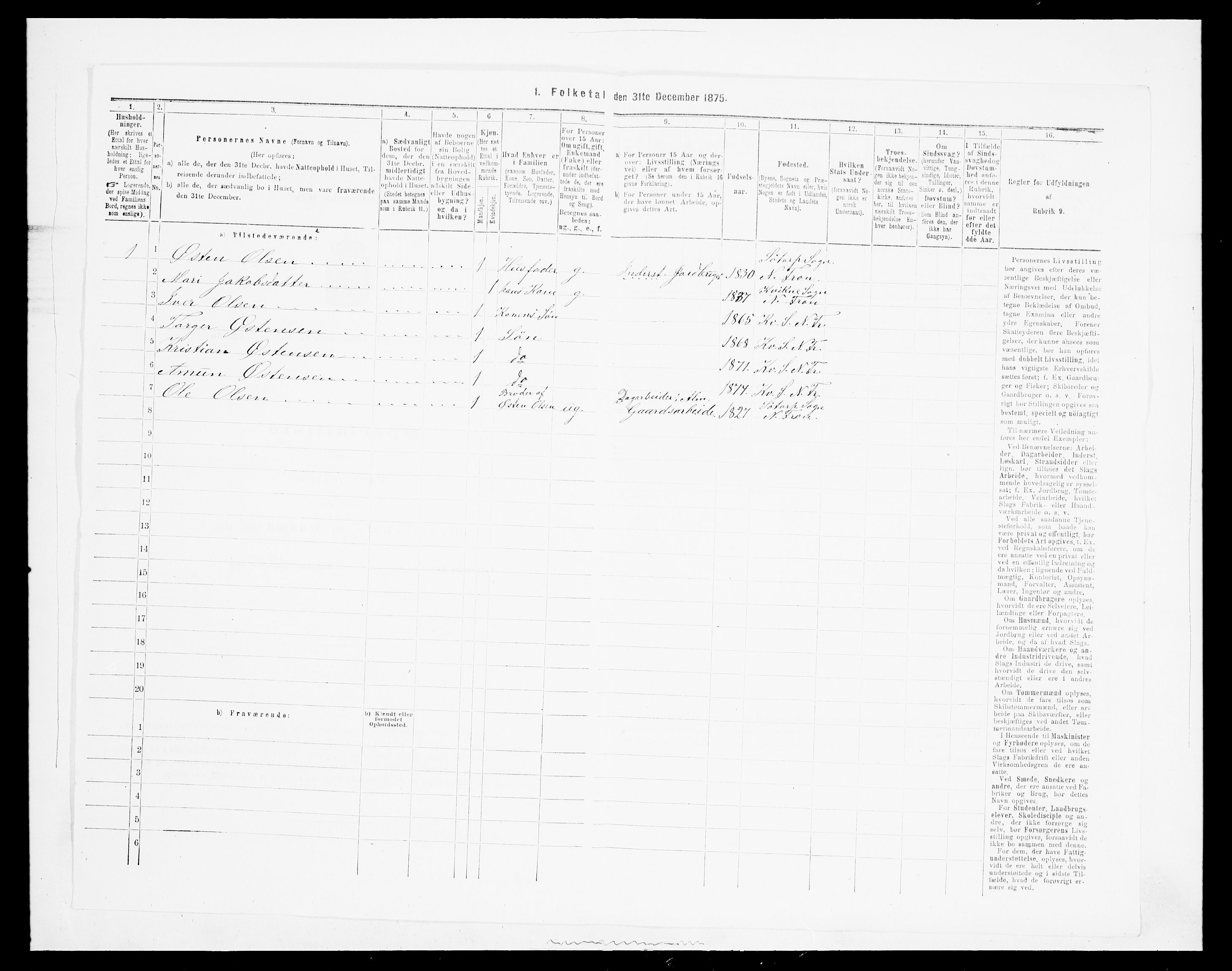 SAH, 1875 census for 0518P Nord-Fron, 1875, p. 145