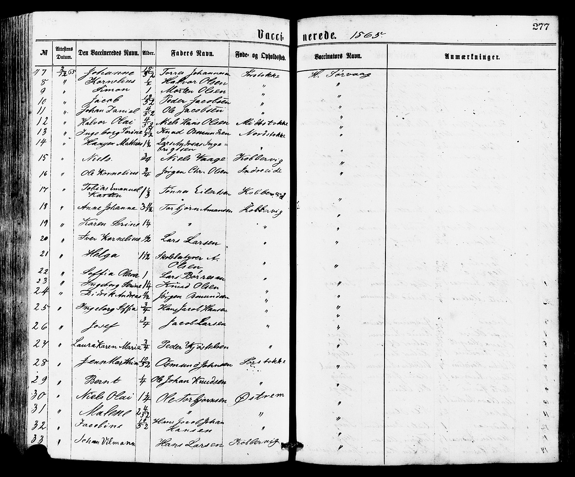 Avaldsnes sokneprestkontor, SAST/A -101851/H/Ha/Haa/L0012: Parish register (official) no. A 12, 1865-1880, p. 277