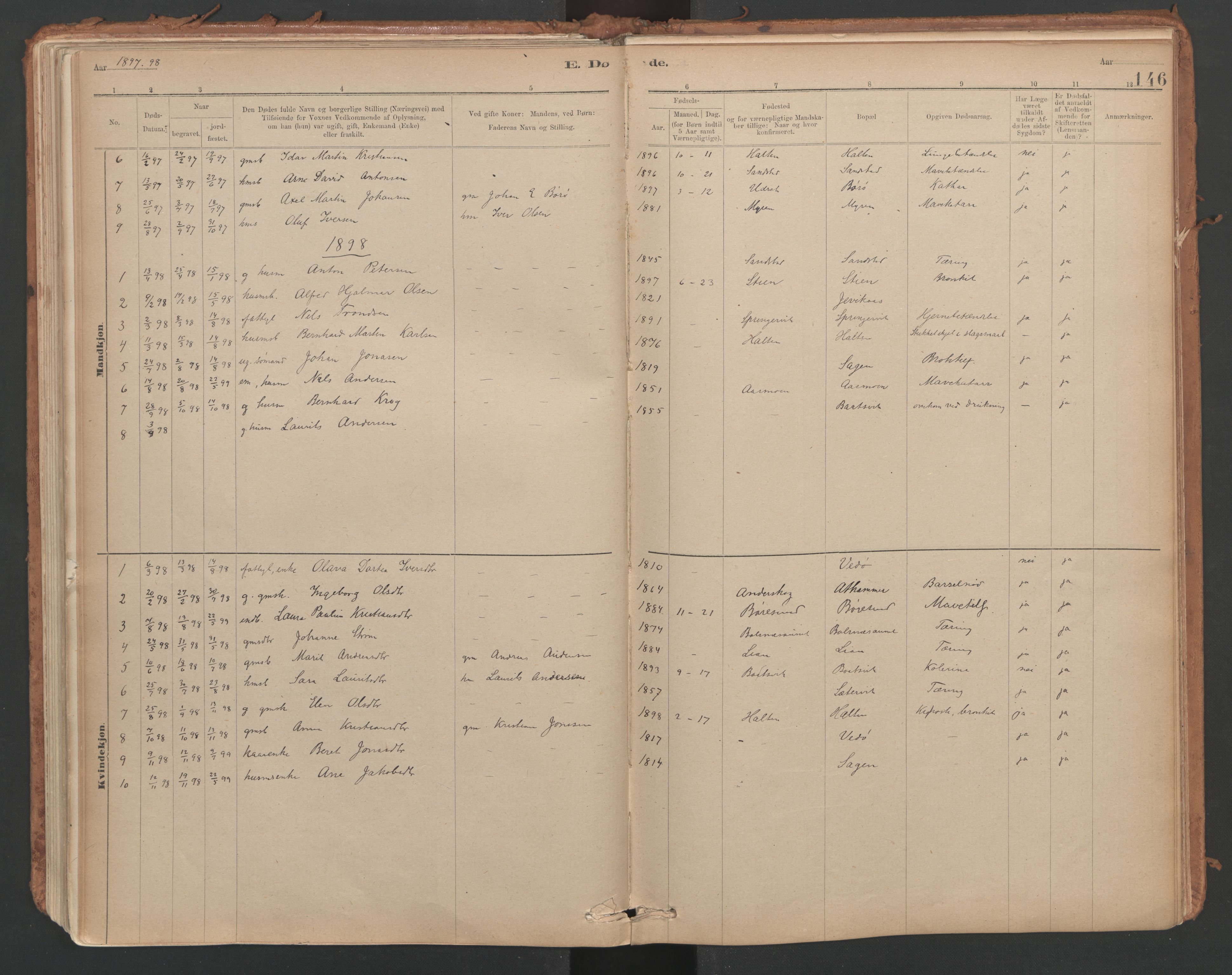 Ministerialprotokoller, klokkerbøker og fødselsregistre - Sør-Trøndelag, SAT/A-1456/639/L0572: Parish register (official) no. 639A01, 1890-1920, p. 146