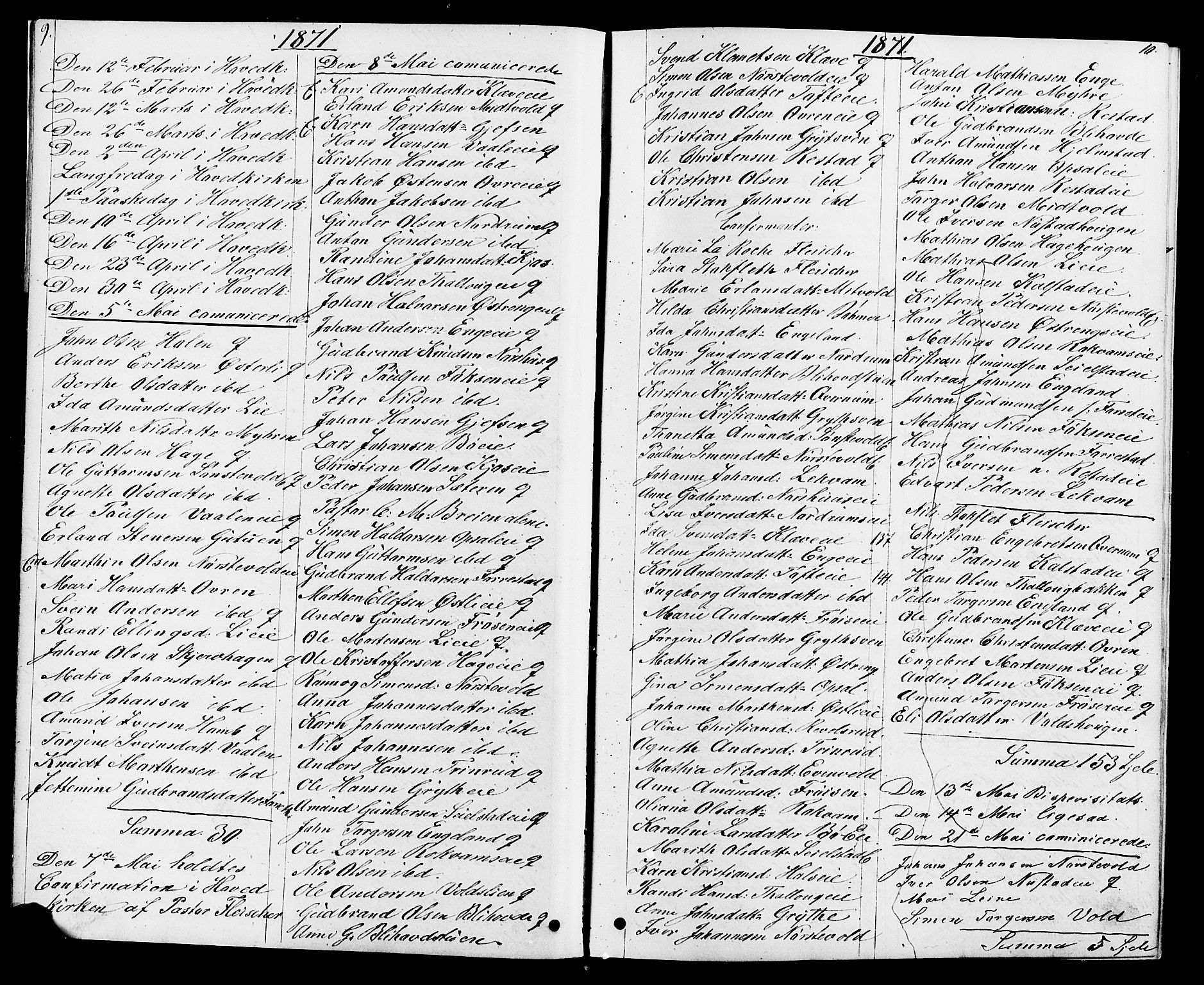 Østre Gausdal prestekontor, SAH/PREST-092/H/Ha/Hab/L0001: Parish register (copy) no. 1, 1863-1893, p. 9-10
