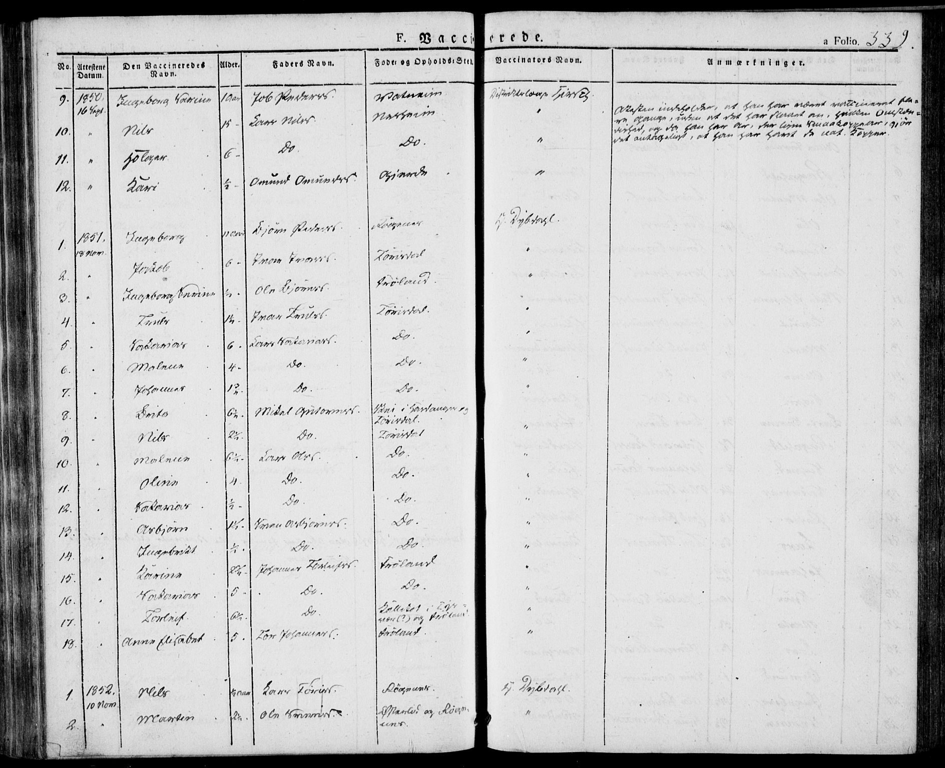 Skjold sokneprestkontor, AV/SAST-A-101847/H/Ha/Haa/L0005: Parish register (official) no. A 5, 1830-1856, p. 339