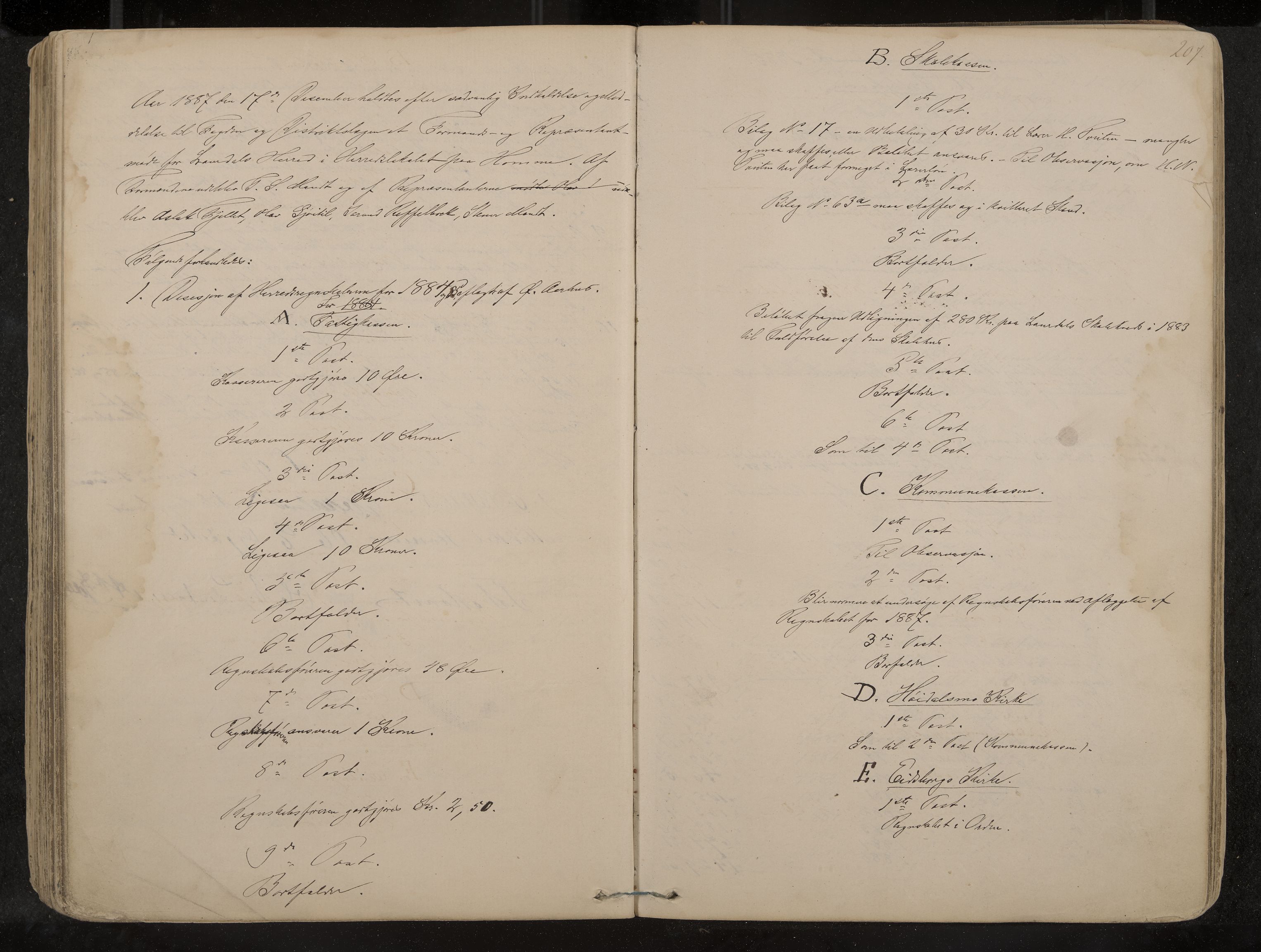 Lårdal formannskap og sentraladministrasjon, IKAK/0833021/A/L0002: Møtebok, 1865-1893, p. 207