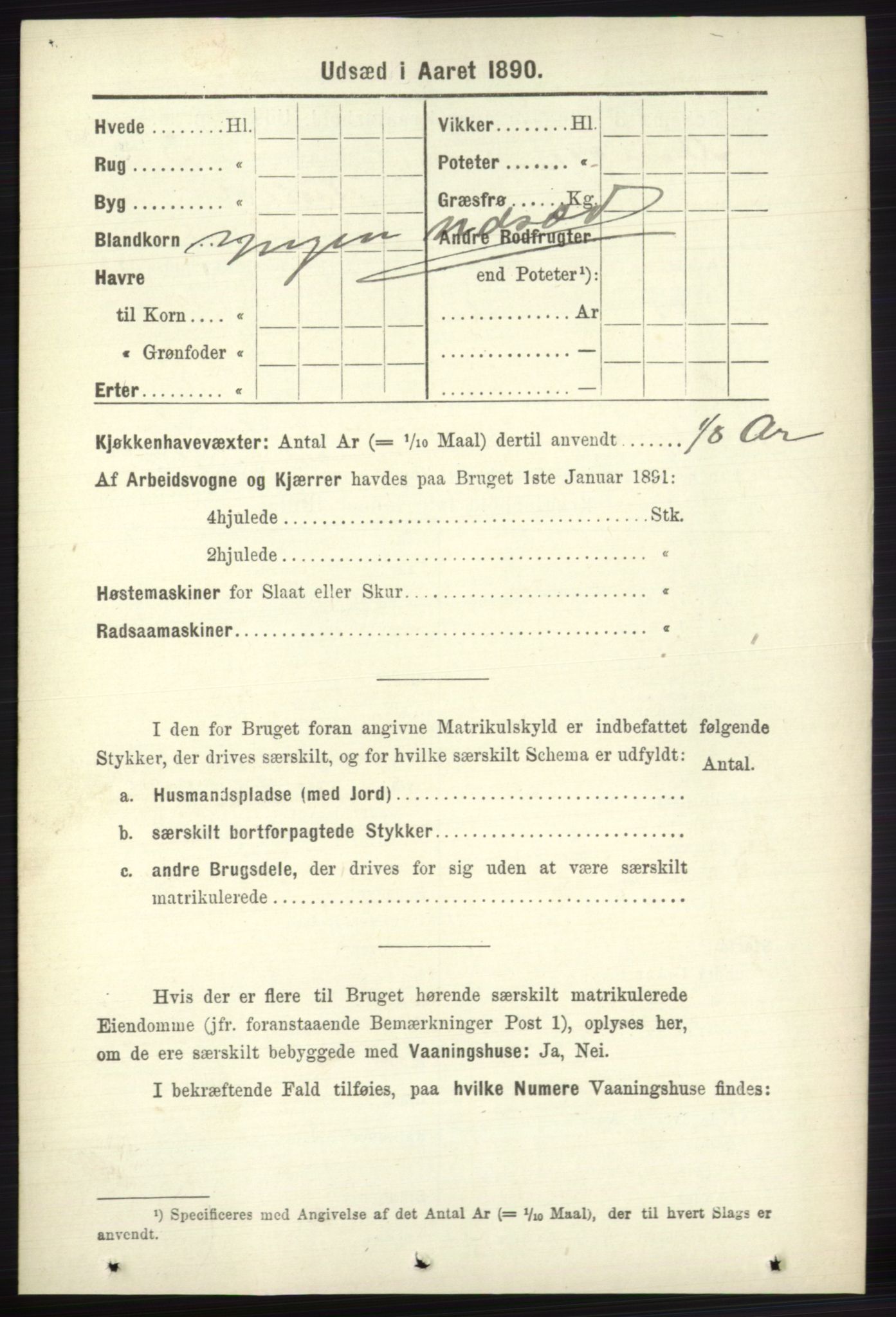 RA, 1891 census for 0712 Skoger, 1891, p. 4630