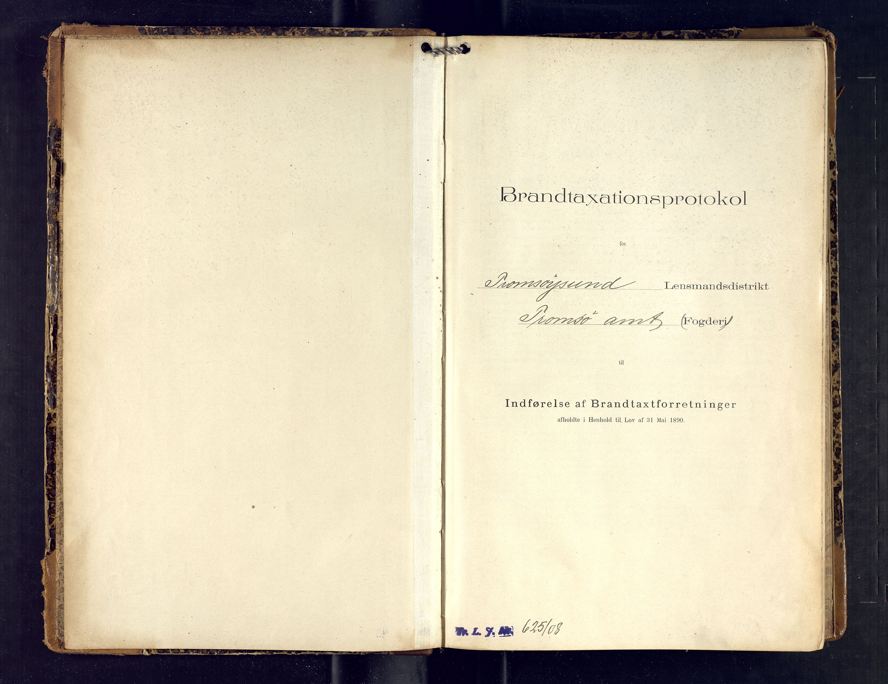 Tromsøysund lensmannskontor, SATØ/SATØ-12/F/Fs/Fsb/L0738: Branntakstprotokoll (S).  Med register, 1908-1913