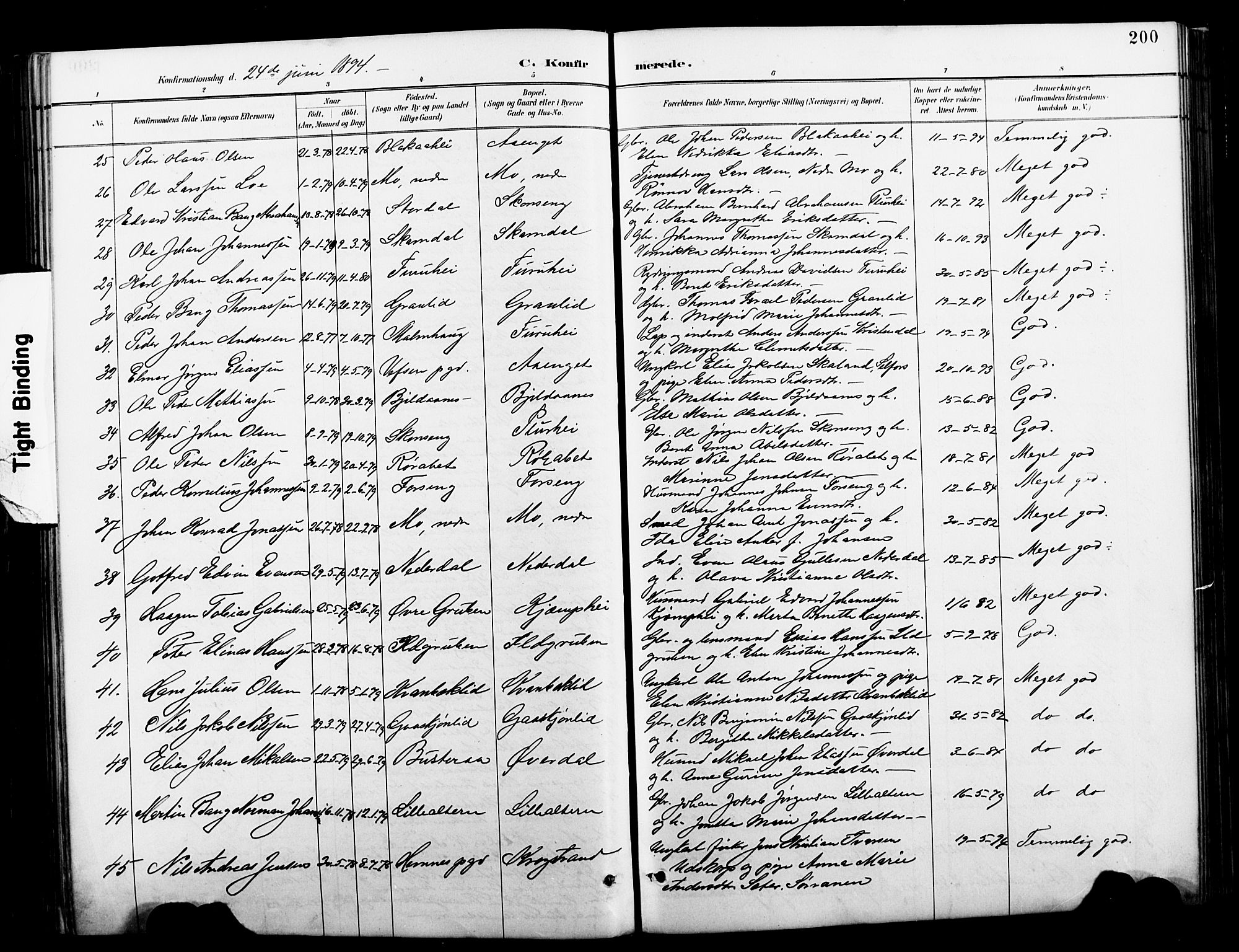 Ministerialprotokoller, klokkerbøker og fødselsregistre - Nordland, AV/SAT-A-1459/827/L0421: Parish register (copy) no. 827C10, 1887-1906, p. 200