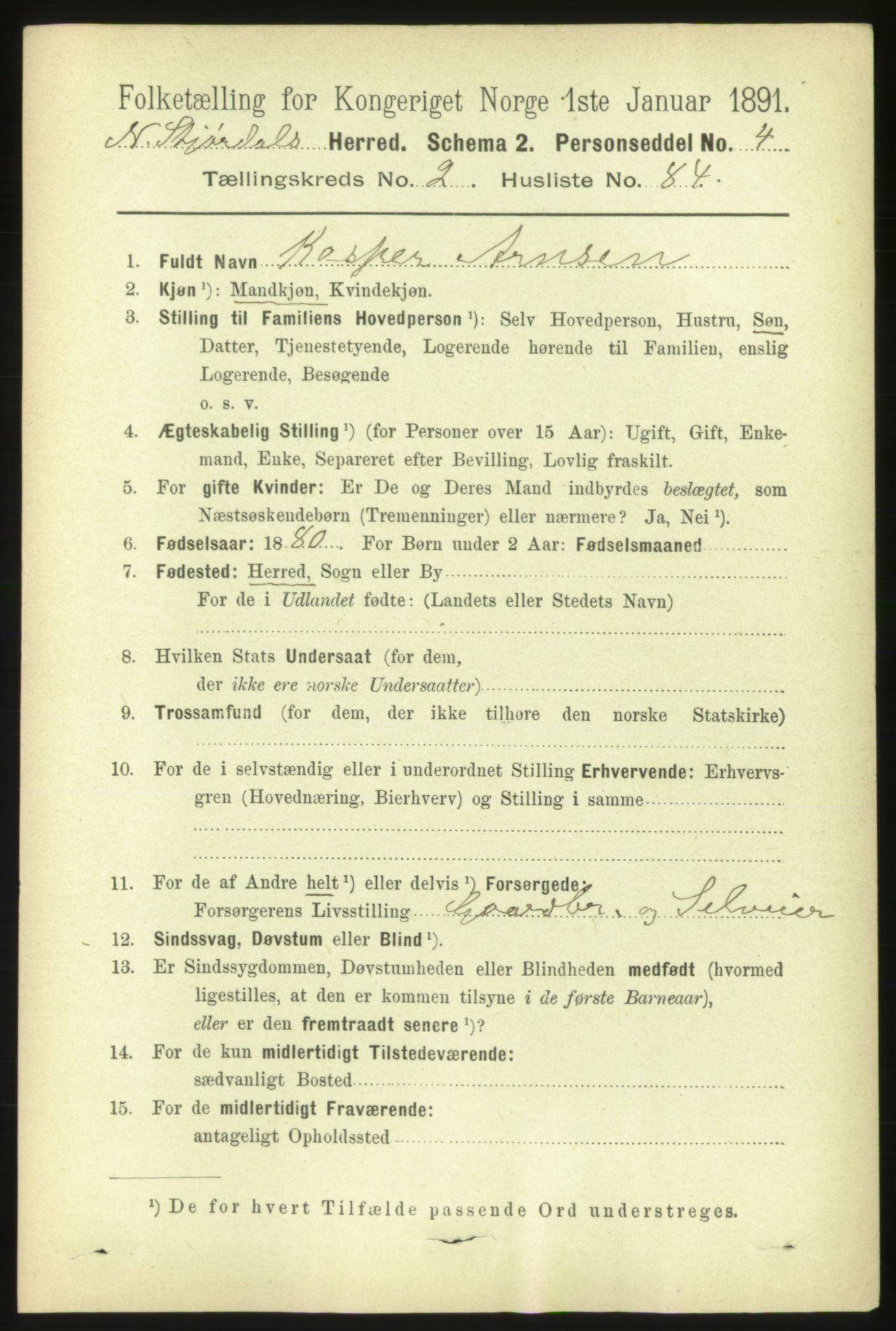 RA, 1891 census for 1714 Nedre Stjørdal, 1891, p. 942