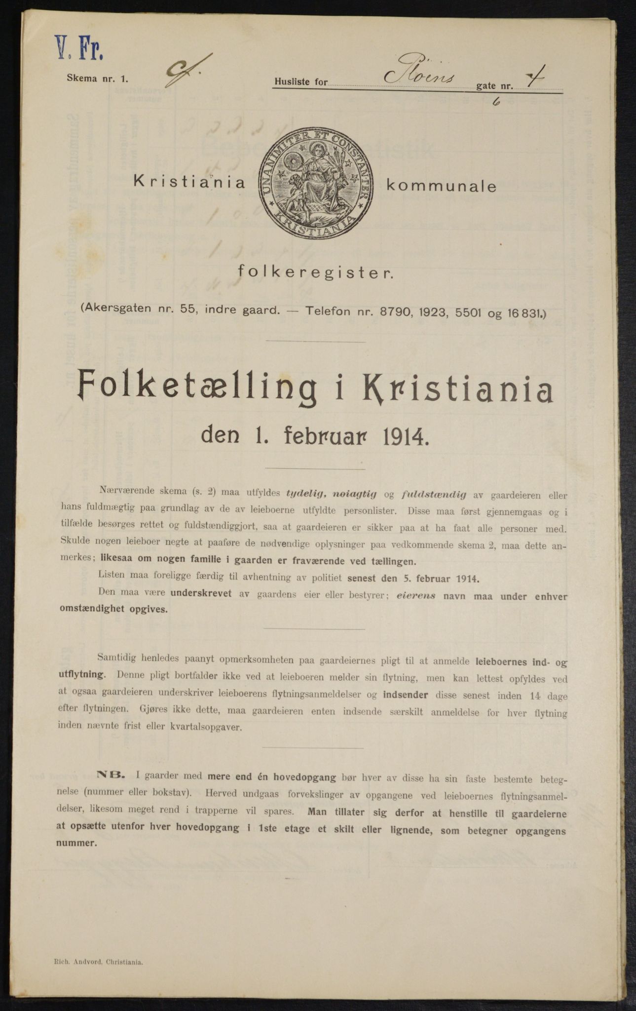 OBA, Municipal Census 1914 for Kristiania, 1914, p. 80979