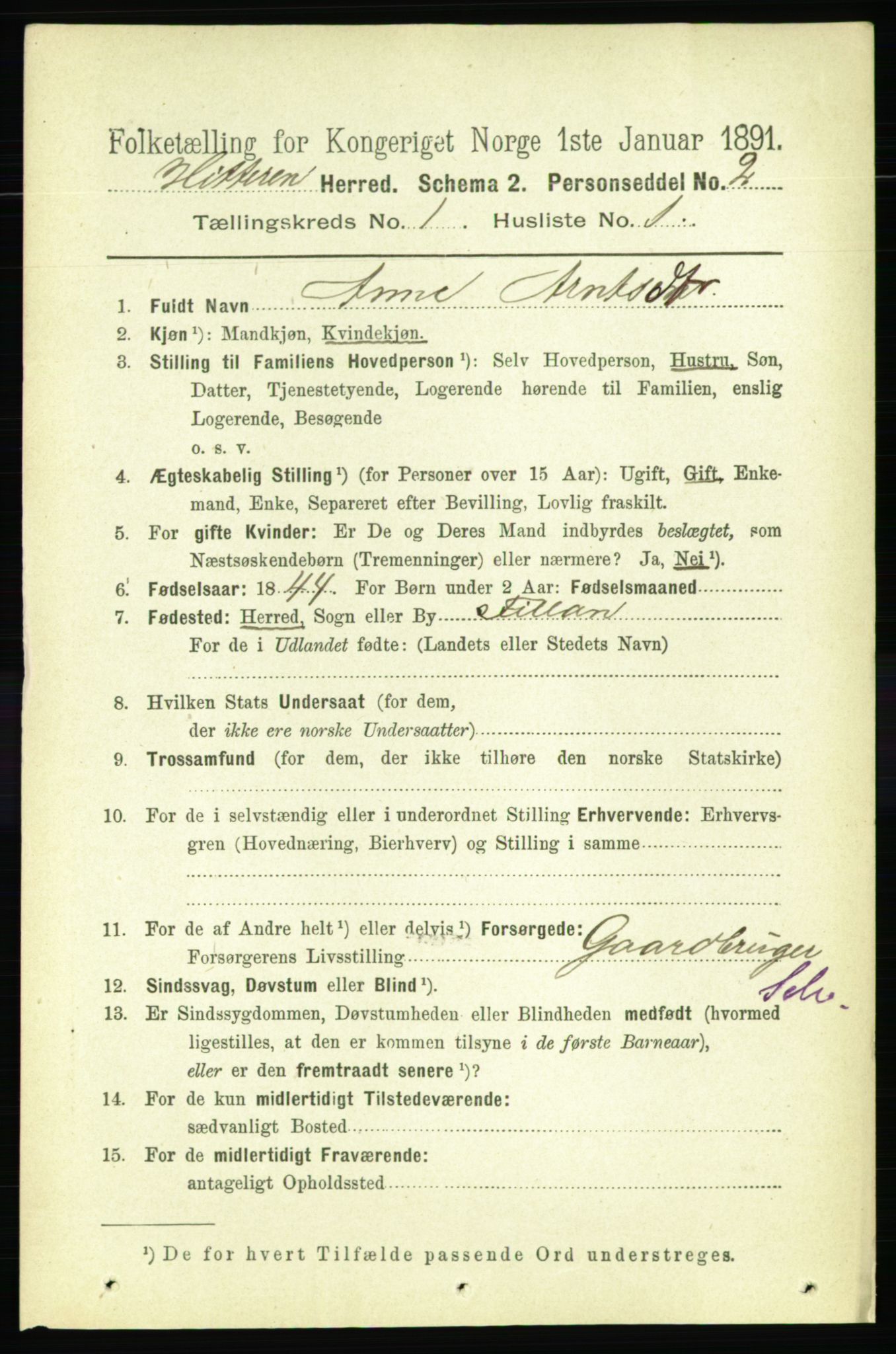 RA, 1891 census for 1617 Hitra, 1891, p. 56