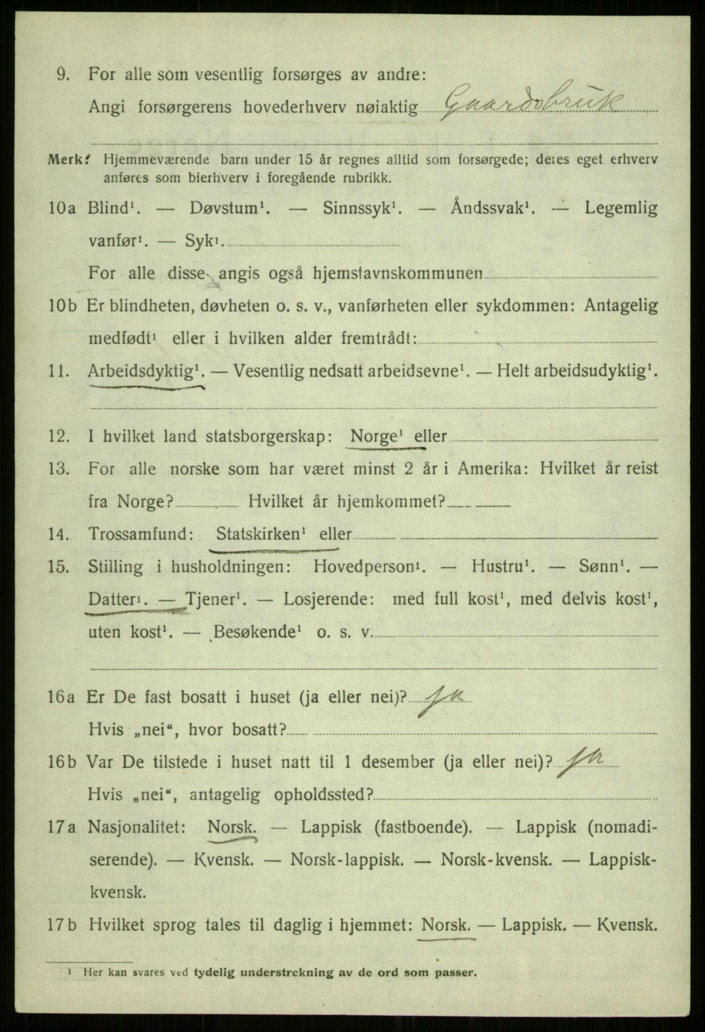 SATØ, 1920 census for Kvæfjord, 1920, p. 5734