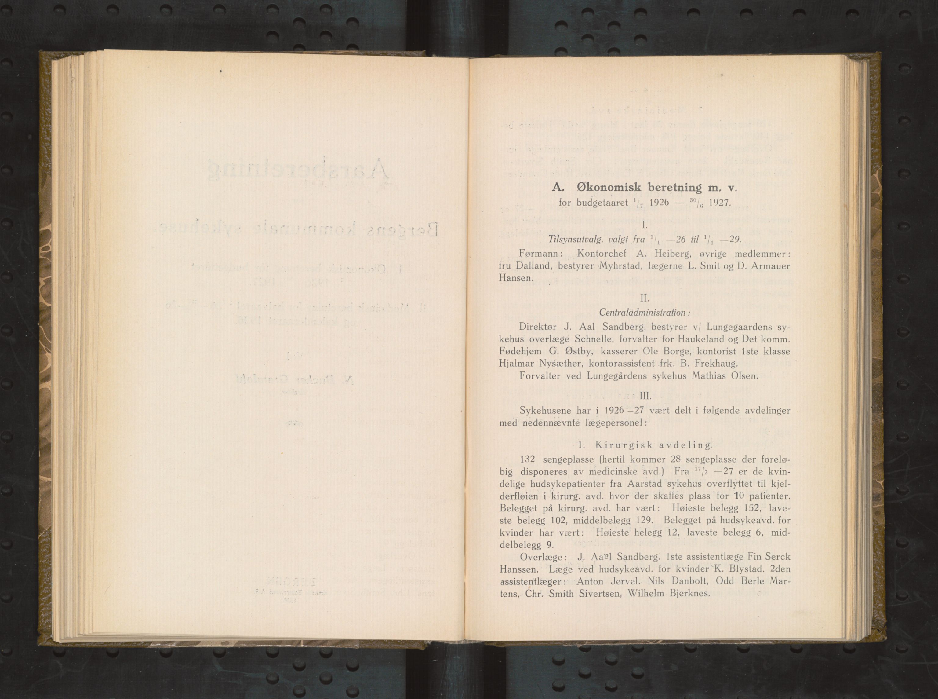 Haukeland Sykehus, Direktøren, BBA/A-2050.04/Æa/L0003: Årsberetninger 1921-1929, 1921-1929, p. 95