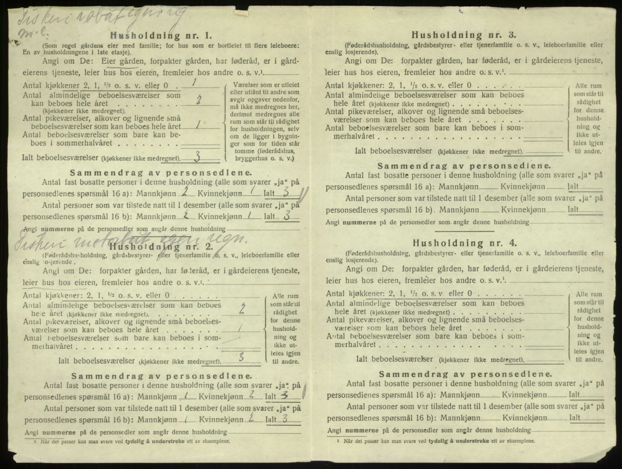 SAB, 1920 census for Austrheim, 1920, p. 951