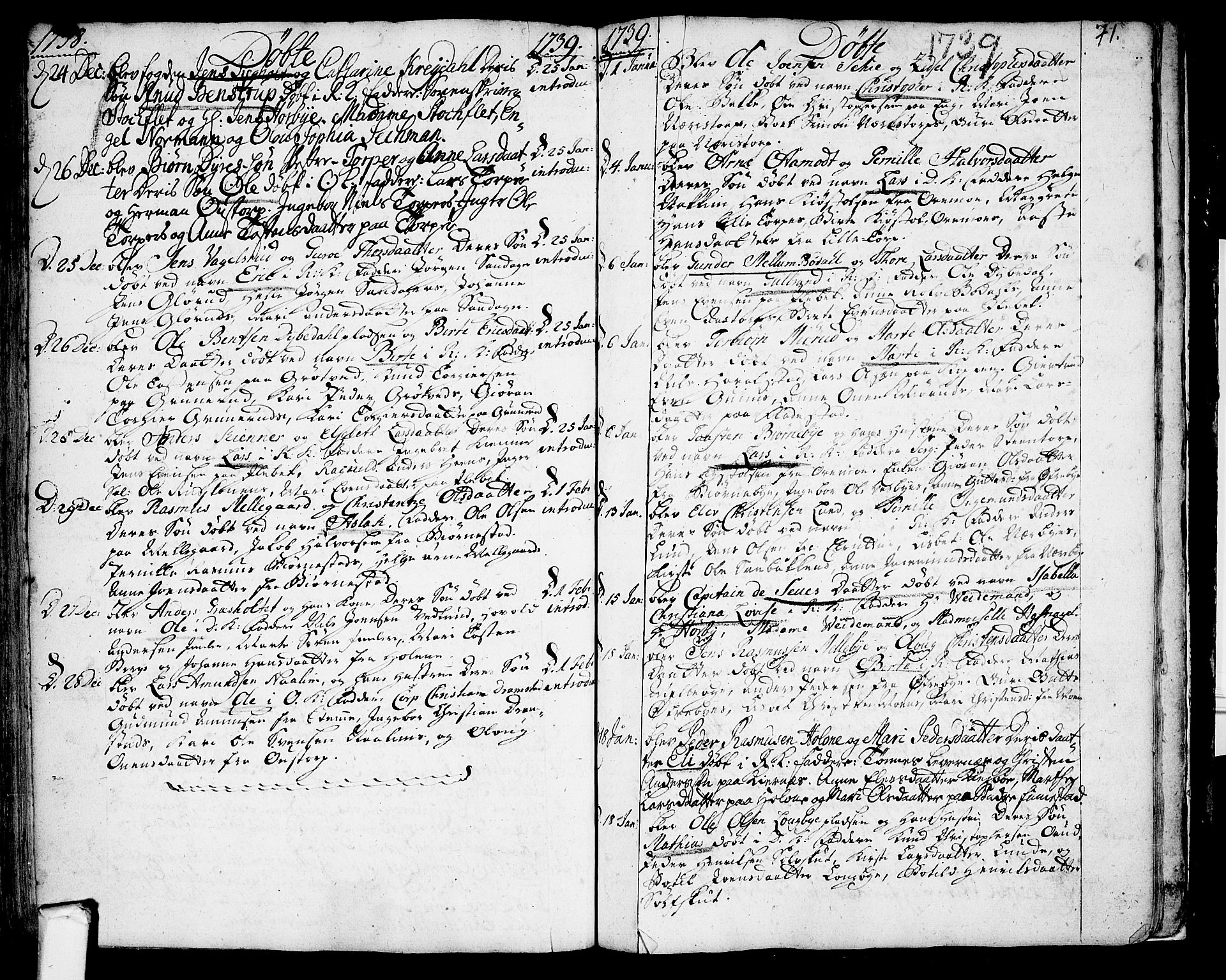 Rakkestad prestekontor Kirkebøker, AV/SAO-A-2008/F/Fa/L0001: Parish register (official) no. I 1, 1722-1740, p. 71