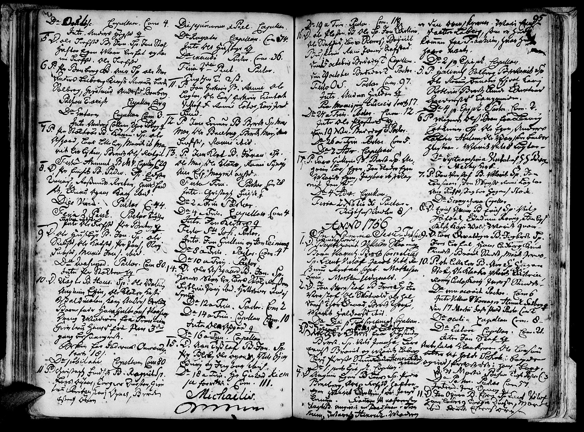 Ministerialprotokoller, klokkerbøker og fødselsregistre - Sør-Trøndelag, SAT/A-1456/691/L1059: Parish register (official) no. 691A01 /3, 1740-1767, p. 95