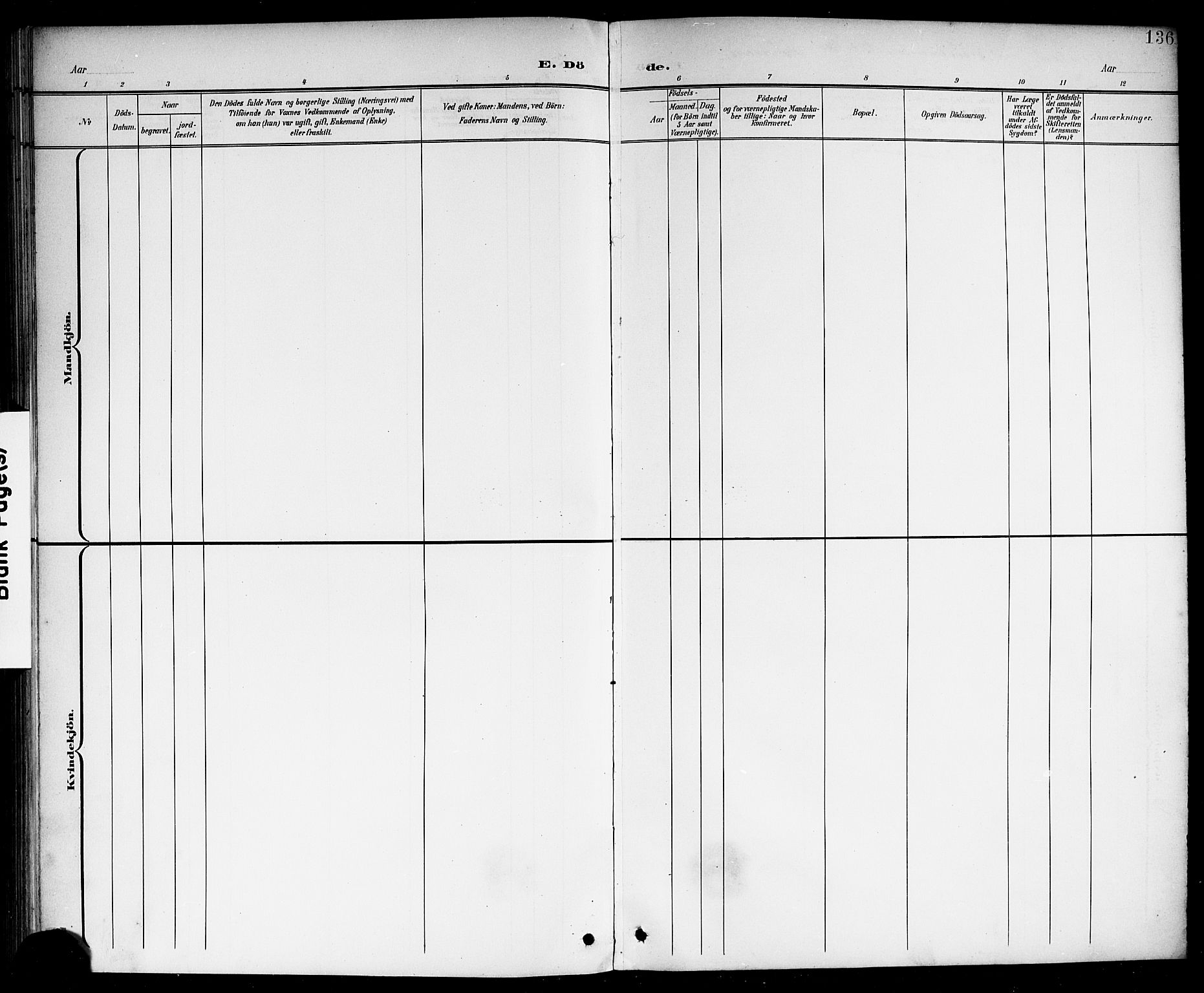 Botne kirkebøker, AV/SAKO-A-340/G/Ga/L0004: Parish register (copy) no. I 4, 1899-1915, p. 136