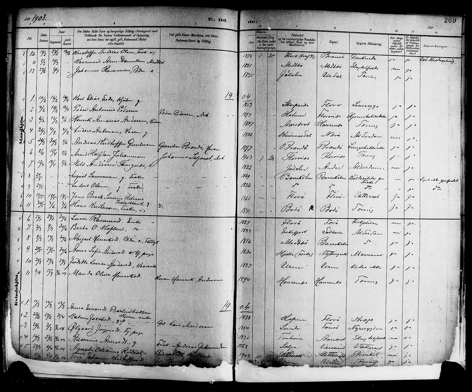 Kinn sokneprestembete, SAB/A-80801/H/Hab/Haba/L0002: Parish register (copy) no. A 2, 1882-1906, p. 269