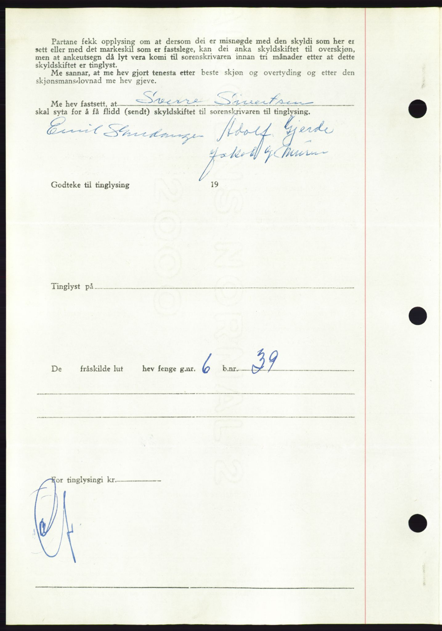 Søre Sunnmøre sorenskriveri, SAT/A-4122/1/2/2C/L0087: Mortgage book no. 13A, 1950-1950, Diary no: : 1643/1950