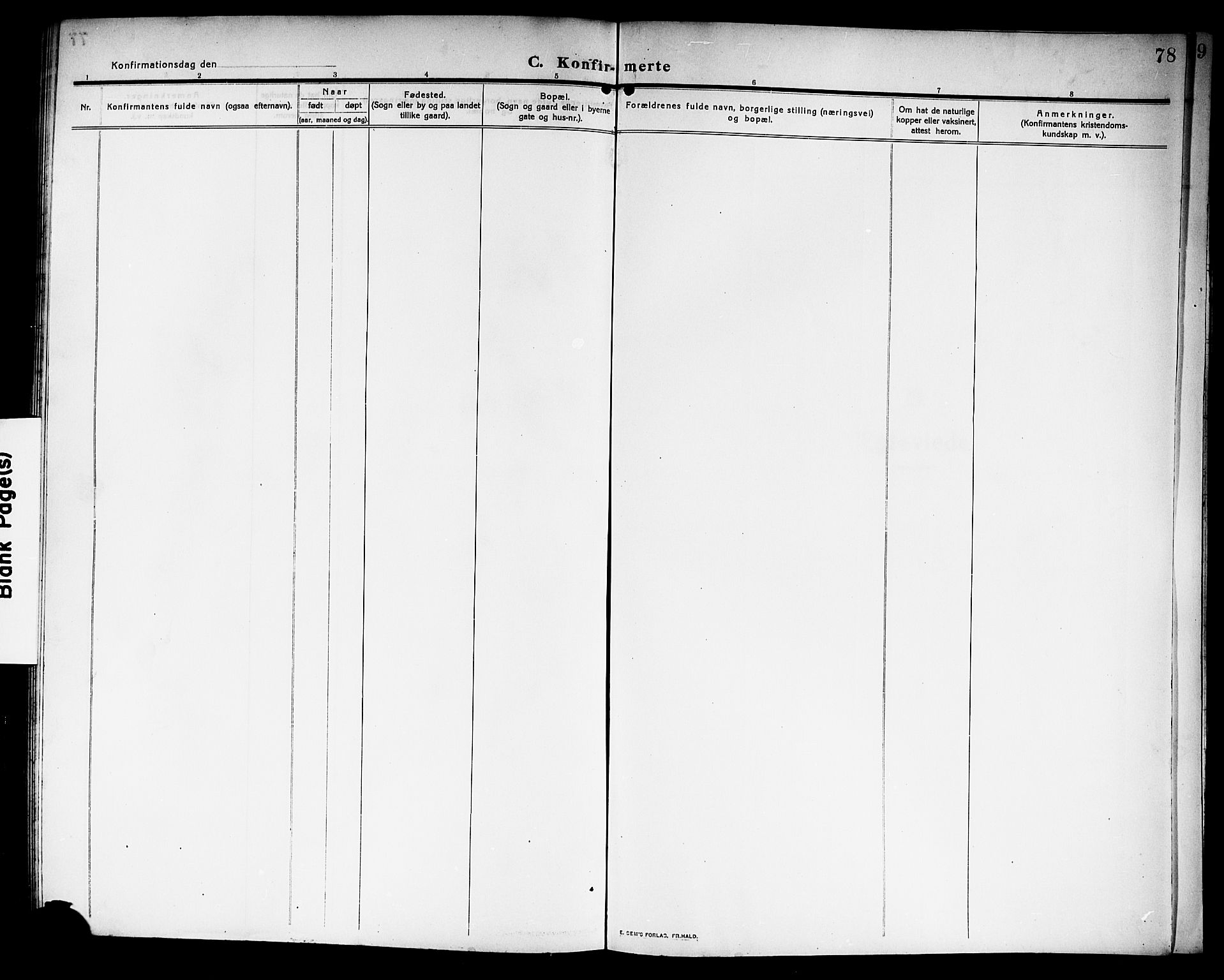 Rakkestad prestekontor Kirkebøker, AV/SAO-A-2008/G/Gb/L0002: Parish register (copy) no. II 2, 1909-1920, p. 78