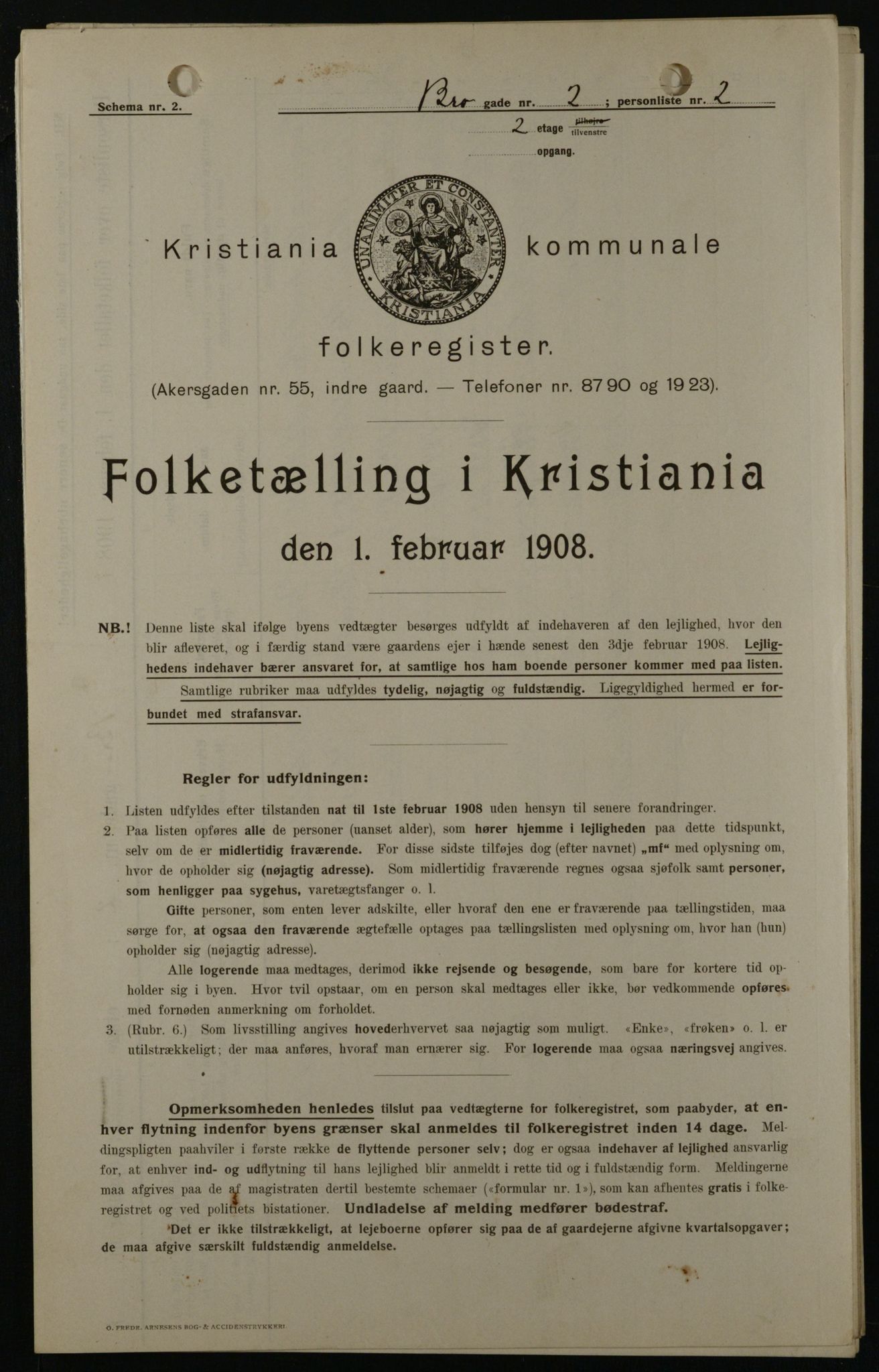 OBA, Municipal Census 1908 for Kristiania, 1908, p. 9249