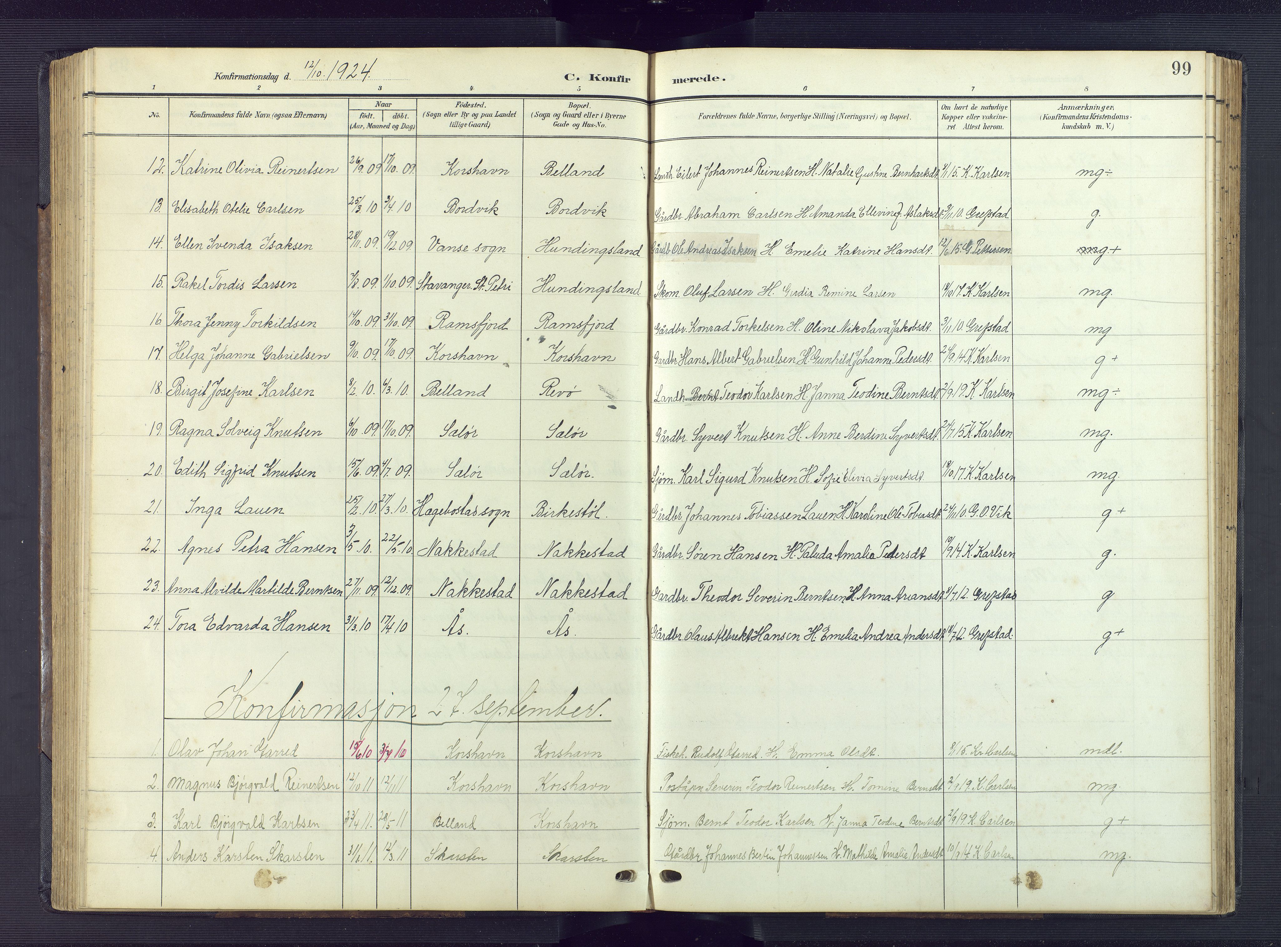 Lyngdal sokneprestkontor, AV/SAK-1111-0029/F/Fb/Fba/L0004: Parish register (copy) no. B 4, 1904-1950, p. 99