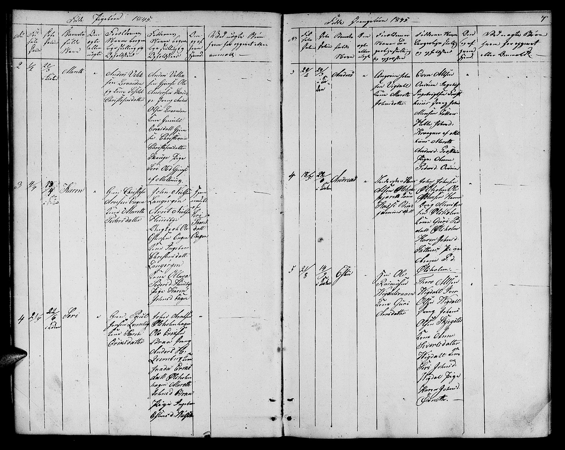 Ministerialprotokoller, klokkerbøker og fødselsregistre - Sør-Trøndelag, AV/SAT-A-1456/666/L0789: Parish register (copy) no. 666C02, 1843-1847, p. 7