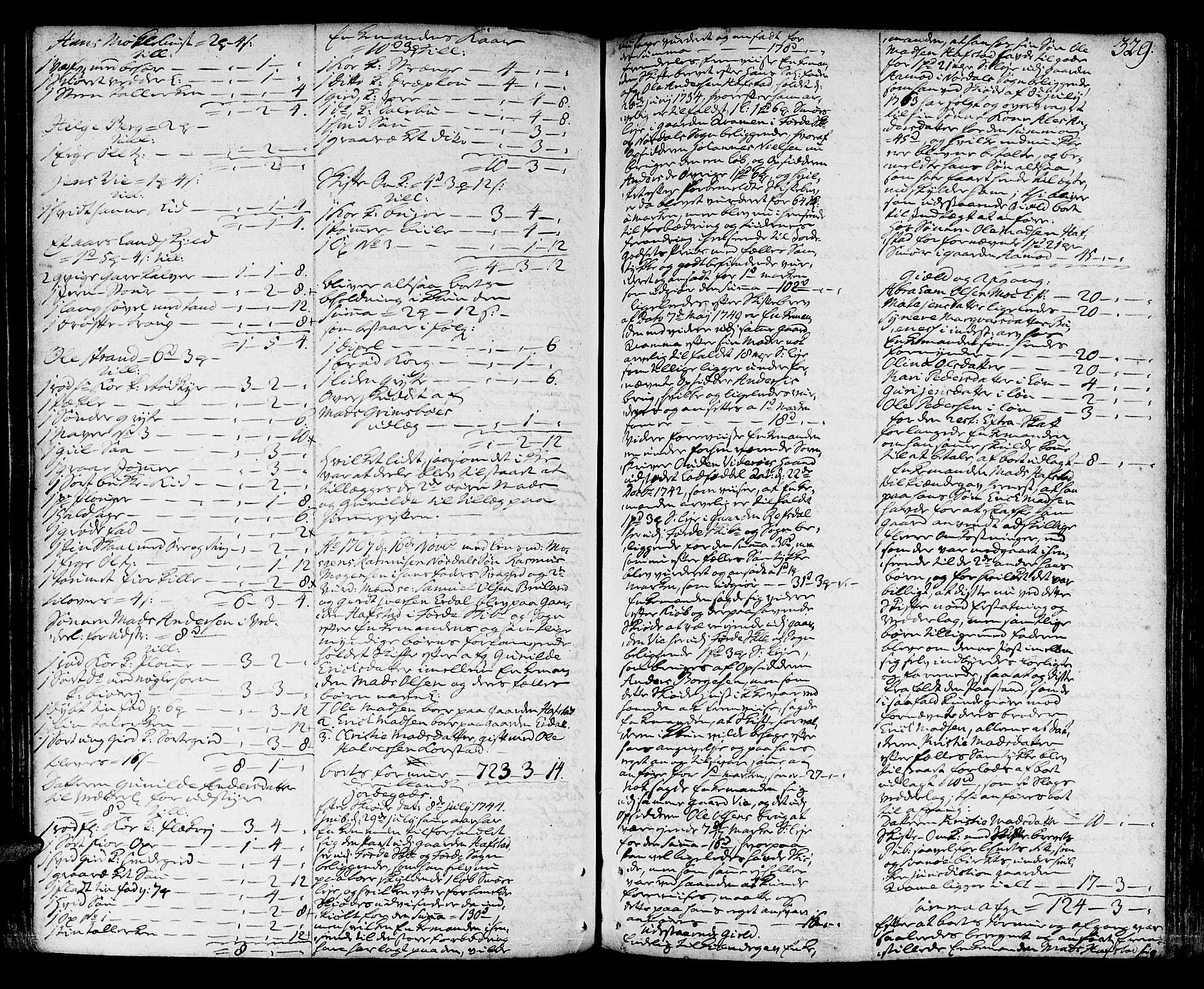 Sunnfjord tingrett, SAB/A-3201/1/H/Ha/Hab/L0008a: Skifteprotokoll, folio 1-457, 1763-1769, p. 328b-329a