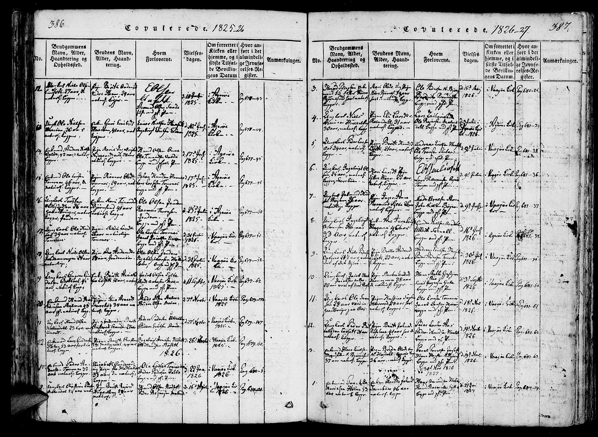 Ministerialprotokoller, klokkerbøker og fødselsregistre - Møre og Romsdal, SAT/A-1454/565/L0747: Parish register (official) no. 565A01, 1817-1844, p. 386-387