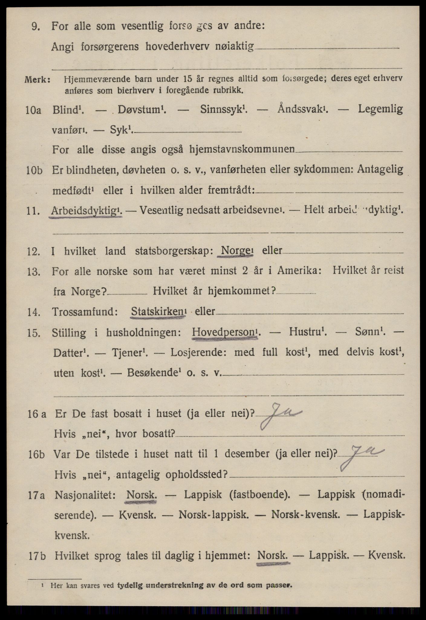 SAT, 1920 census for Meldal, 1920, p. 10476