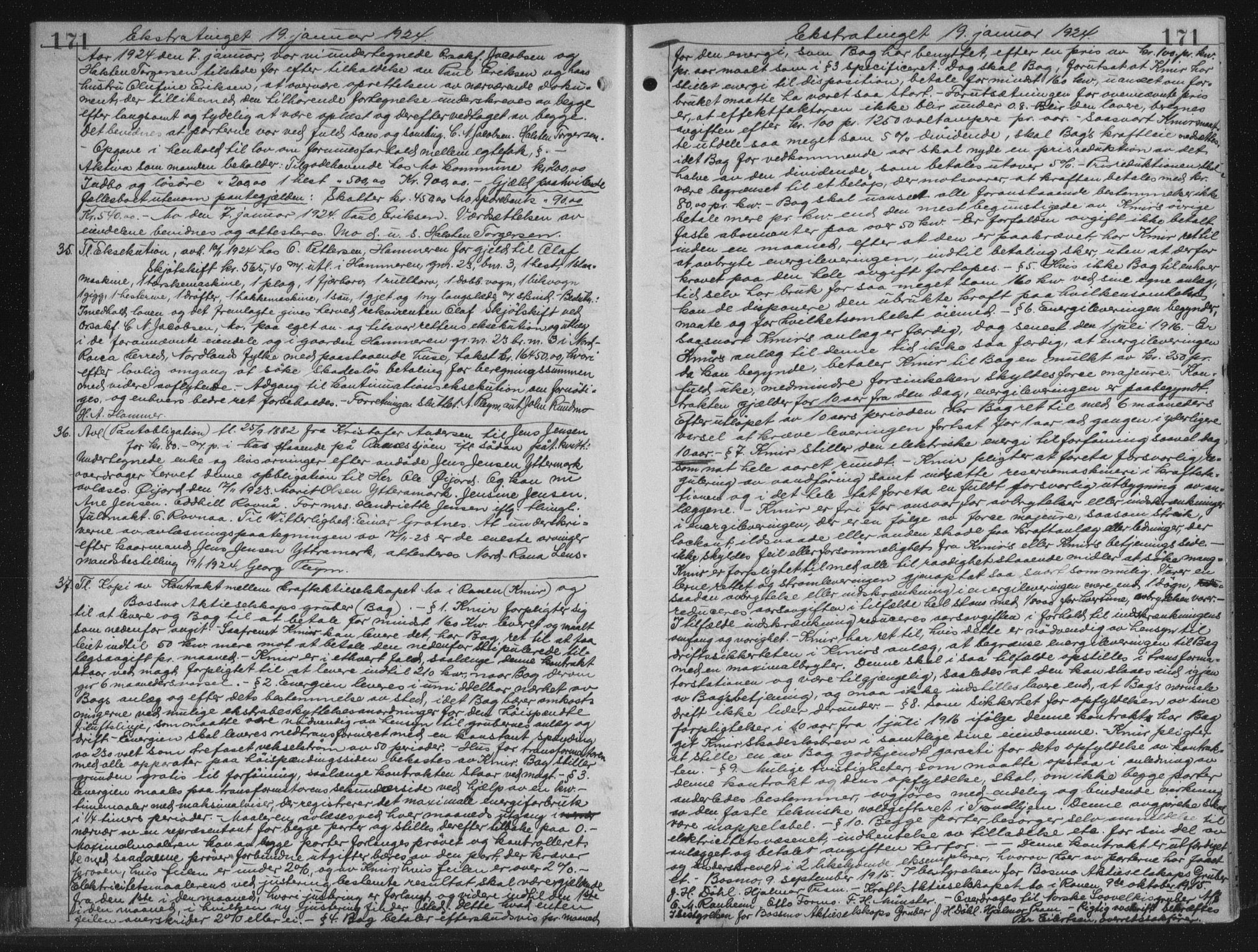 Rana sorenskriveri , AV/SAT-A-1108/1/2/2C/L0018: Mortgage book no. 18, 1923-1928, p. 171, Deed date: 19.01.1924