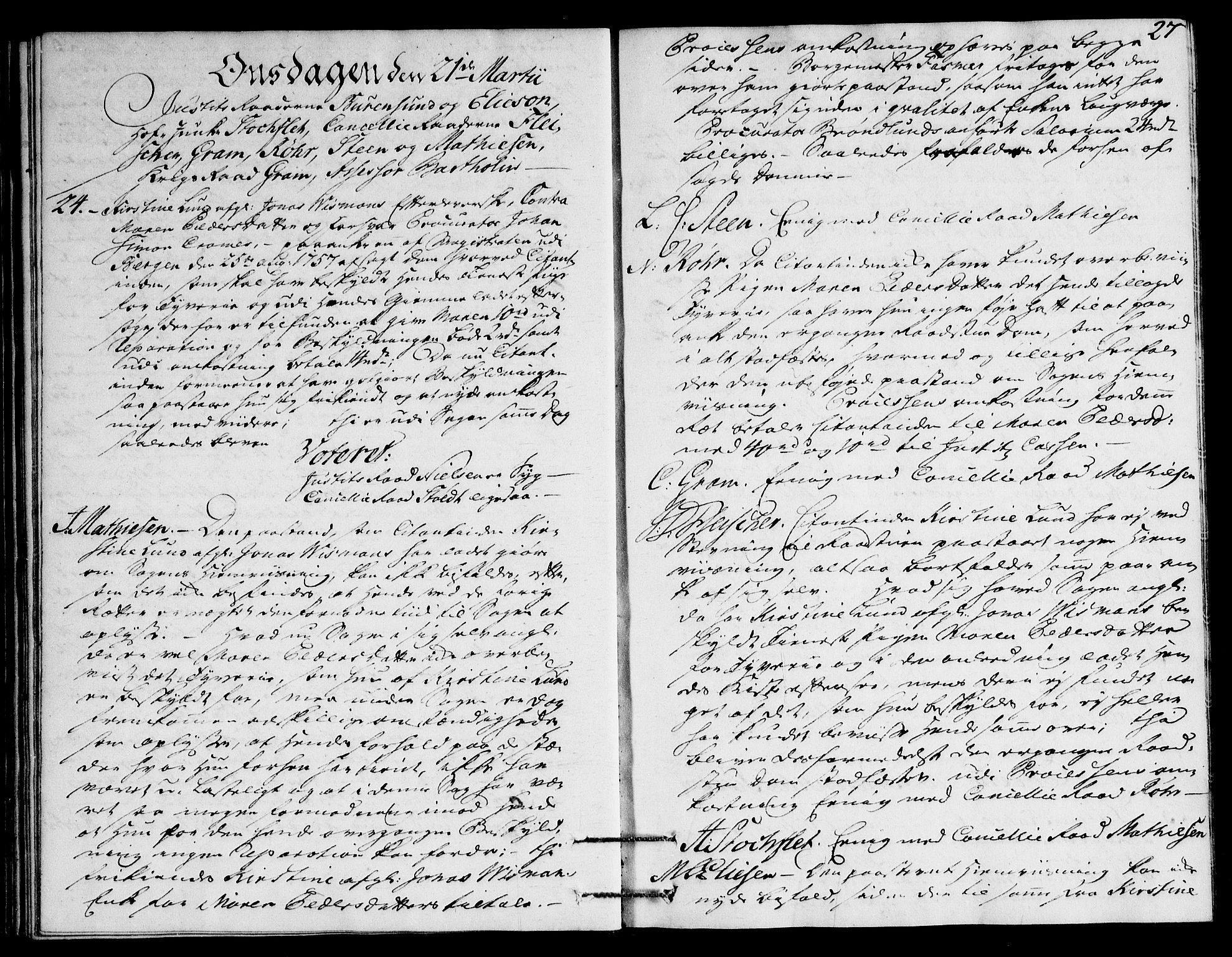 Overhoffretten 1667-1797, AV/RA-EA-2884/Ac/L0196: Voteringsprotokoll, 1759, p. 26b-27a