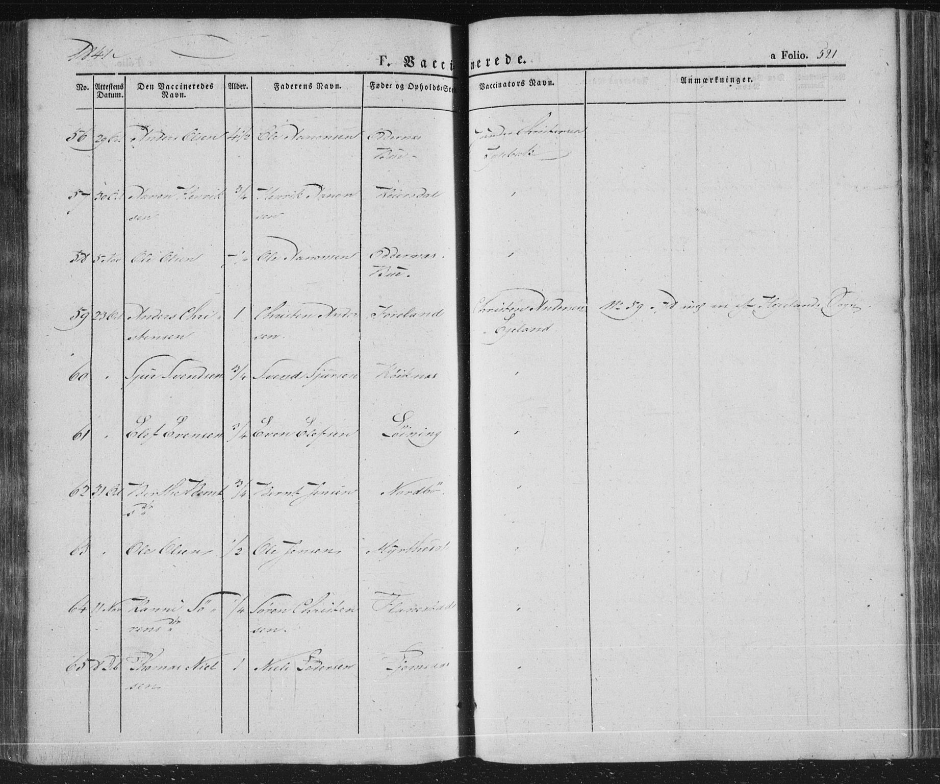 Vennesla sokneprestkontor, AV/SAK-1111-0045/Fa/Fac/L0004: Parish register (official) no. A 4, 1834-1855, p. 521