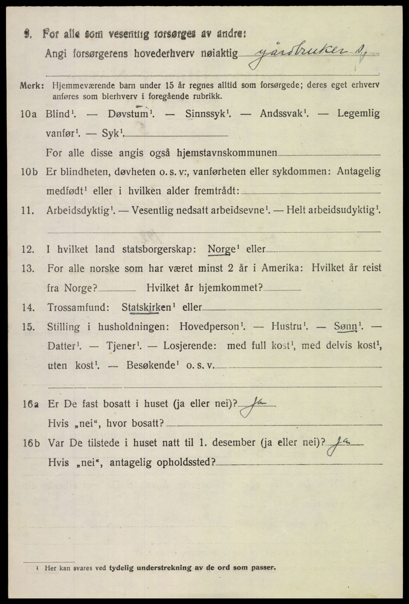 SAH, 1920 census for Sør-Aurdal, 1920, p. 9602