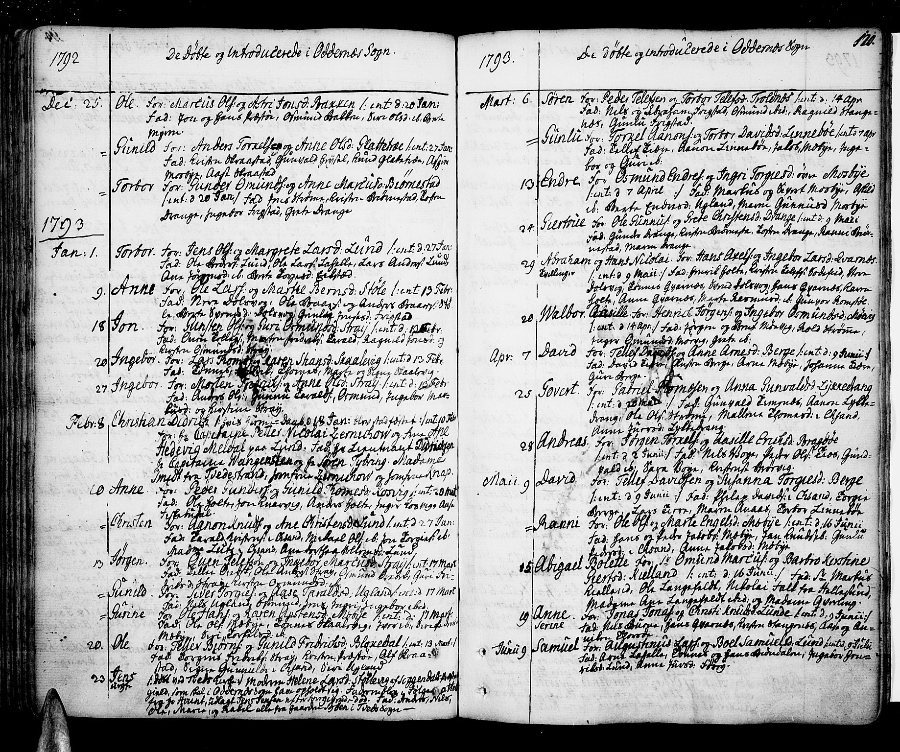 Oddernes sokneprestkontor, SAK/1111-0033/F/Fa/Faa/L0004: Parish register (official) no. A 4, 1764-1820, p. 120