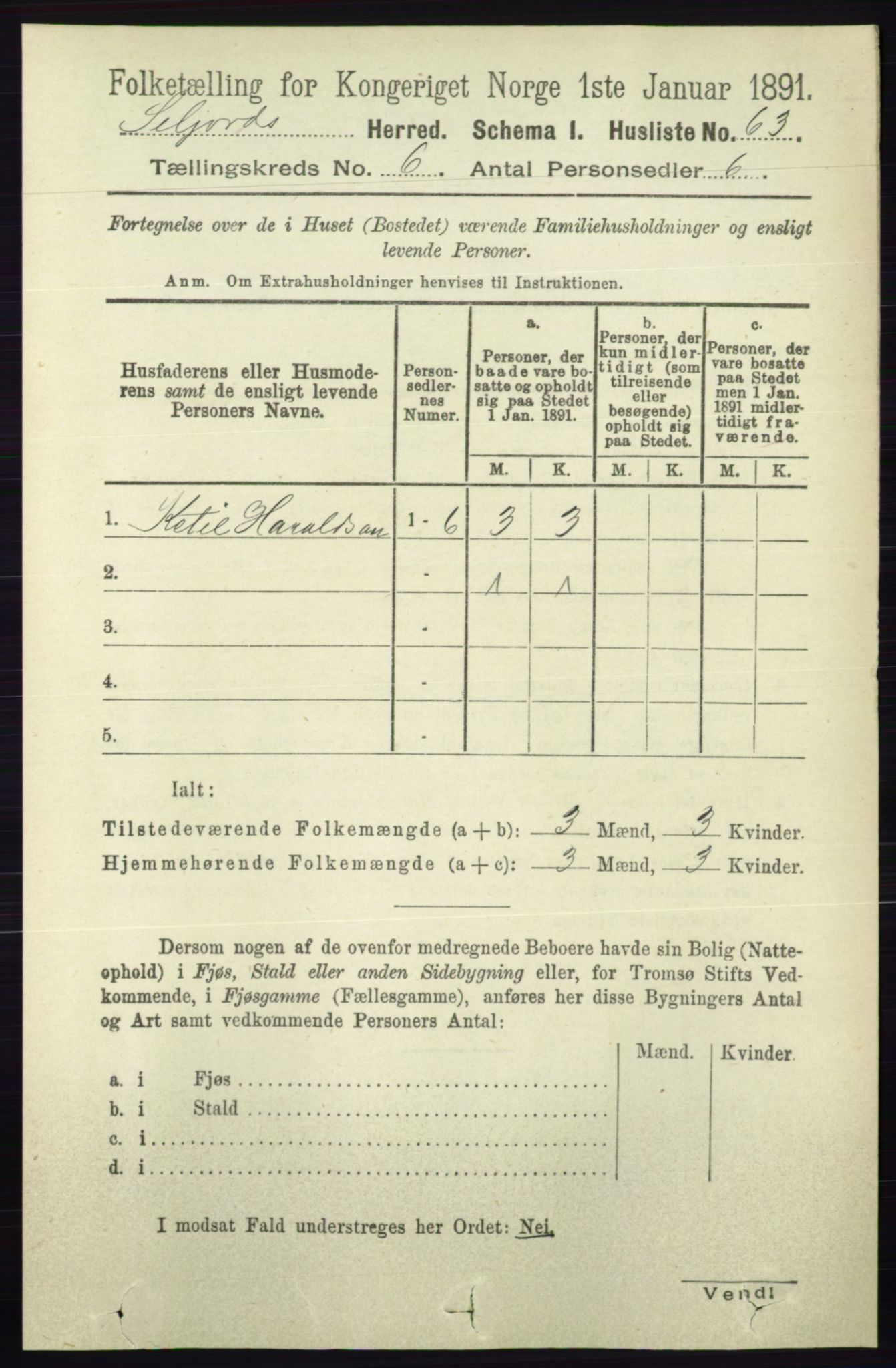 RA, 1891 census for 0828 Seljord, 1891, p. 2201